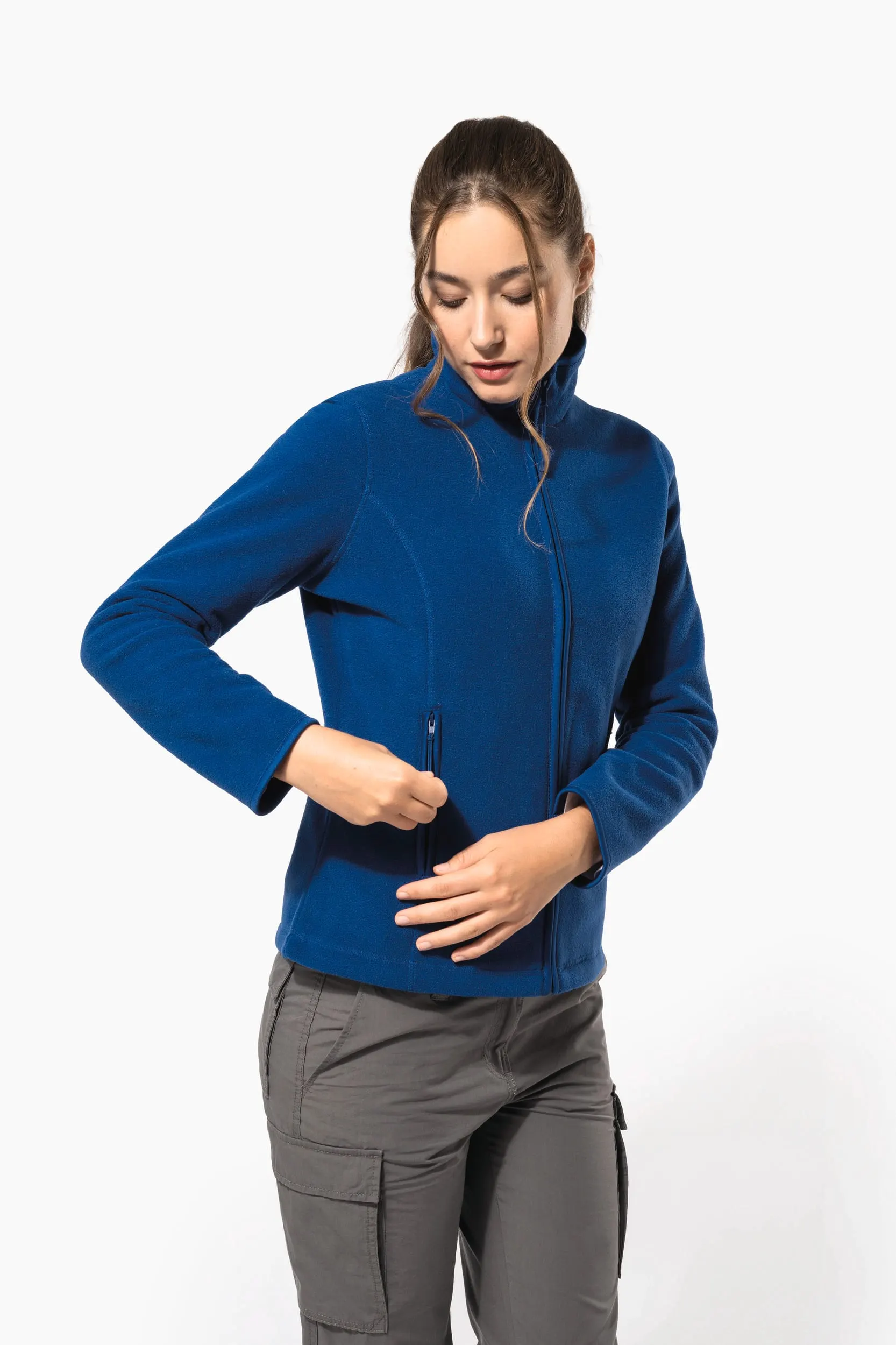 Chaqueta micropolar con cremallera mujer