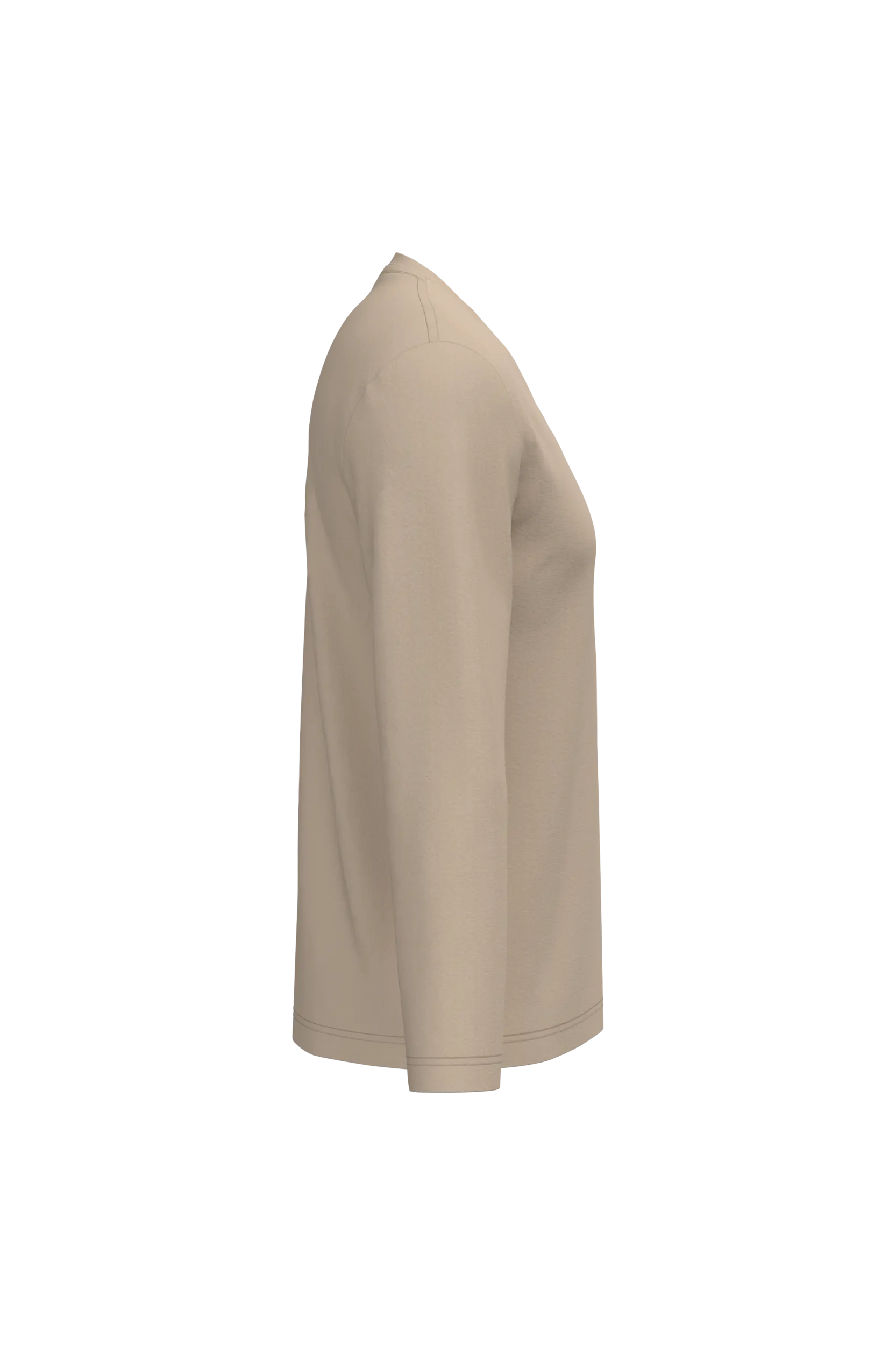 Camiseta manga larga y cuello de pico hombre