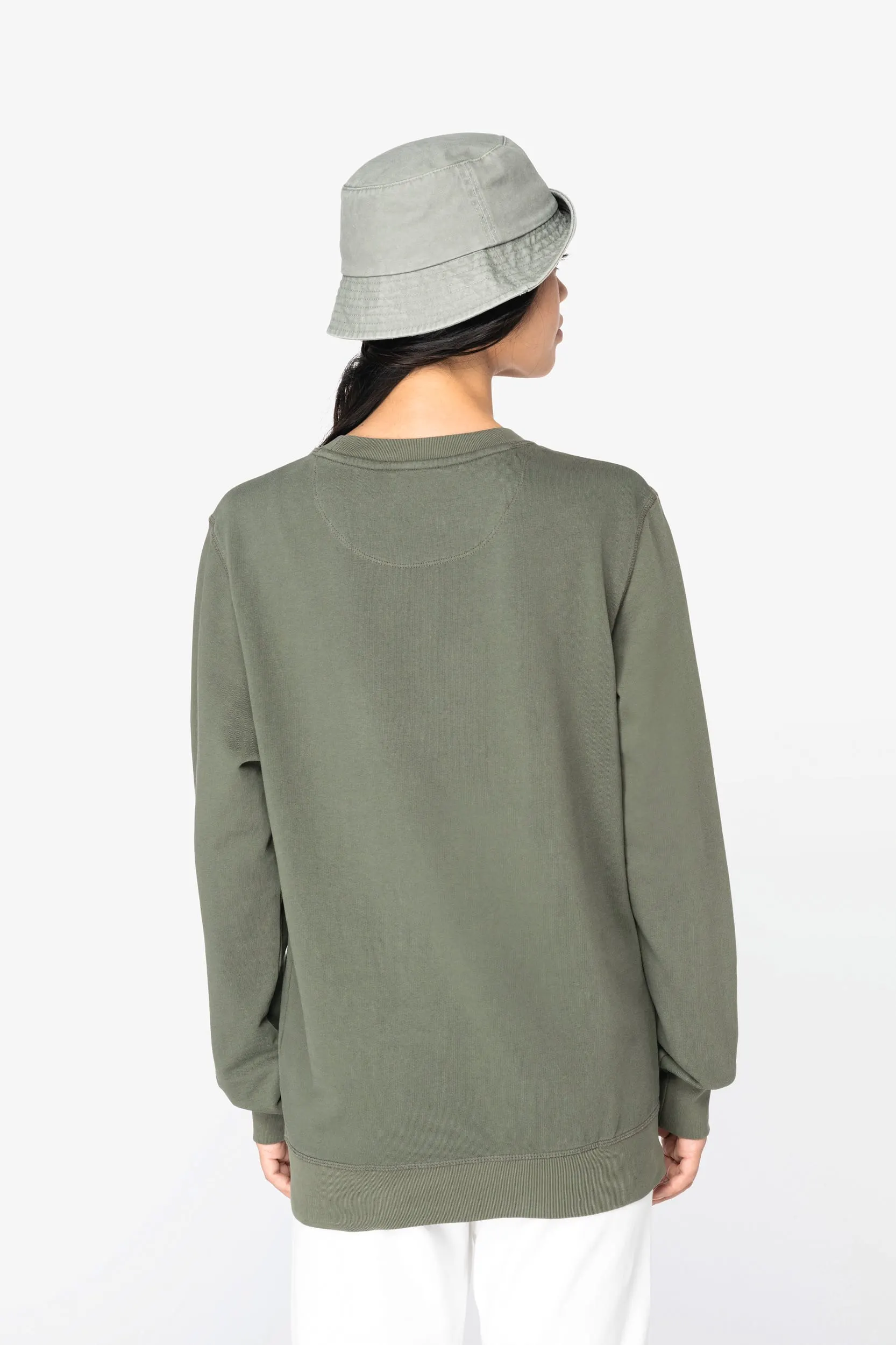 Sudadera ecorresponsable de cuello redondo French Terry unisex