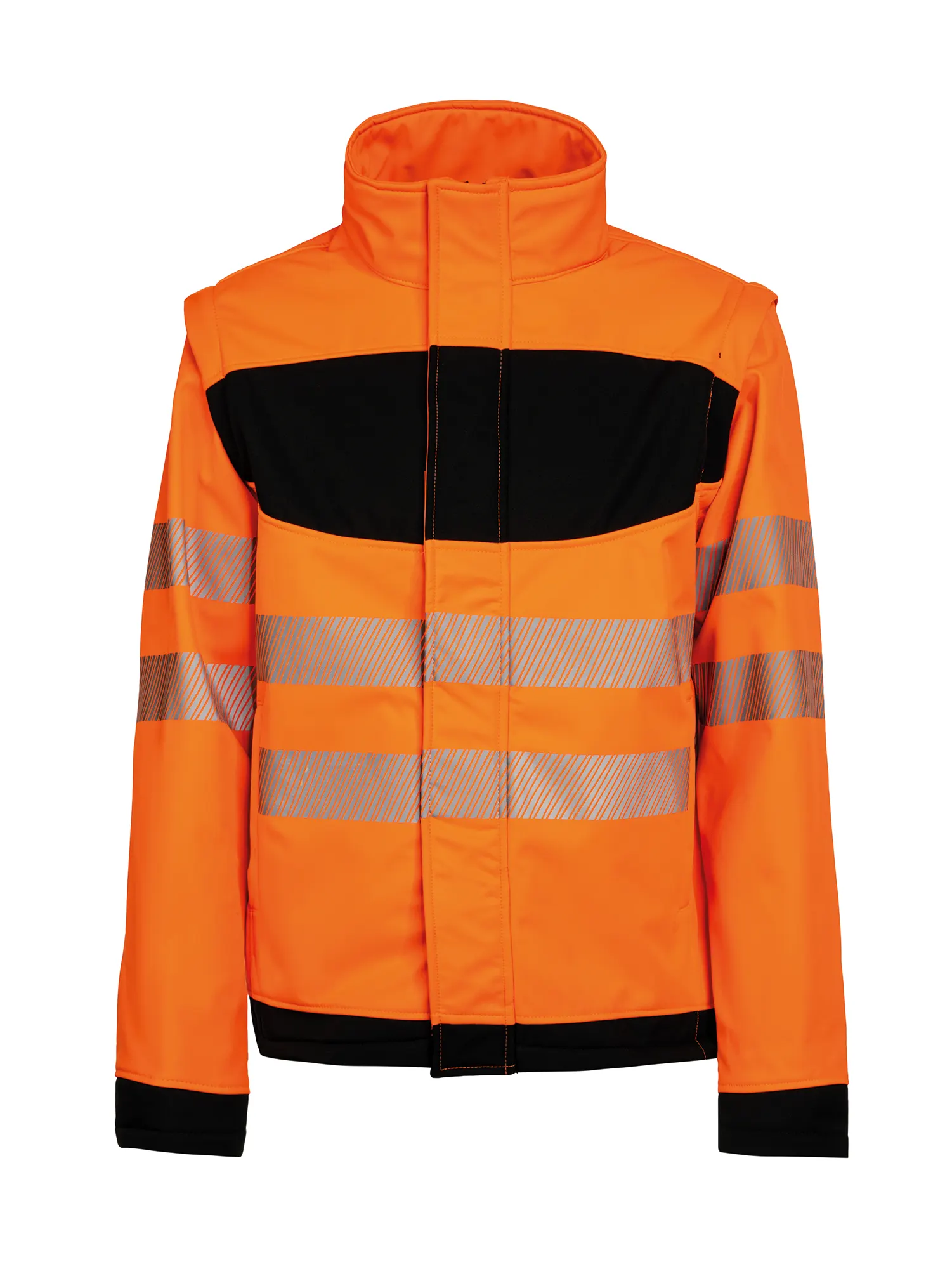 Chaqueta Softshell de alta visibilidad con pecho negro