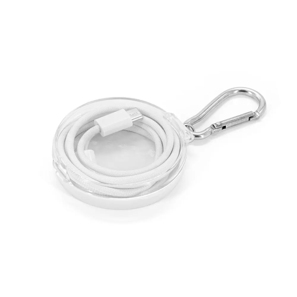 JEMISON. Cable USB-C a USB-C con cable trenzado (60 W), fabricado en ABS, acero inoxidable, aluminio y poliéster