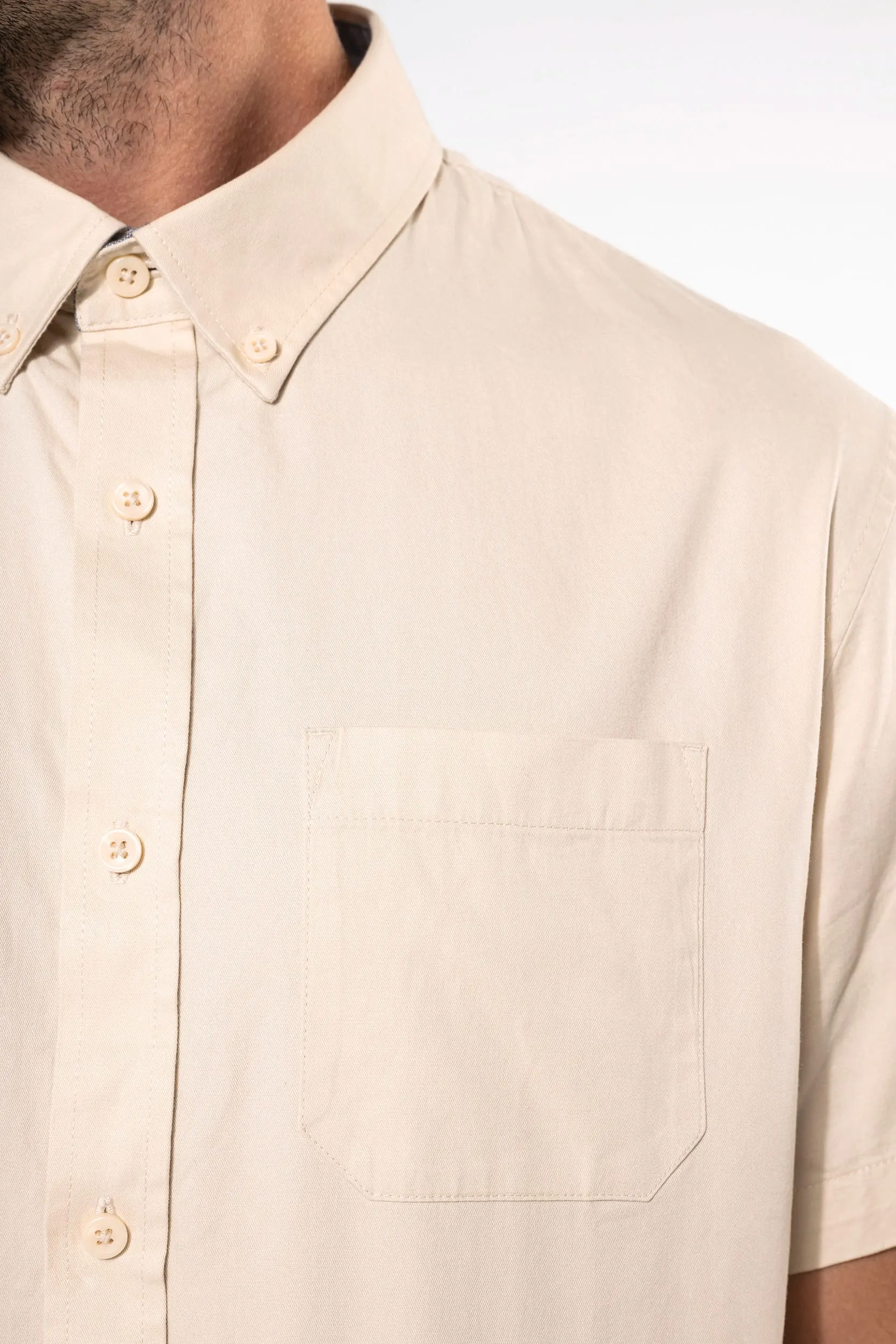 Camisa de algodón Ariana III manga corta hombre