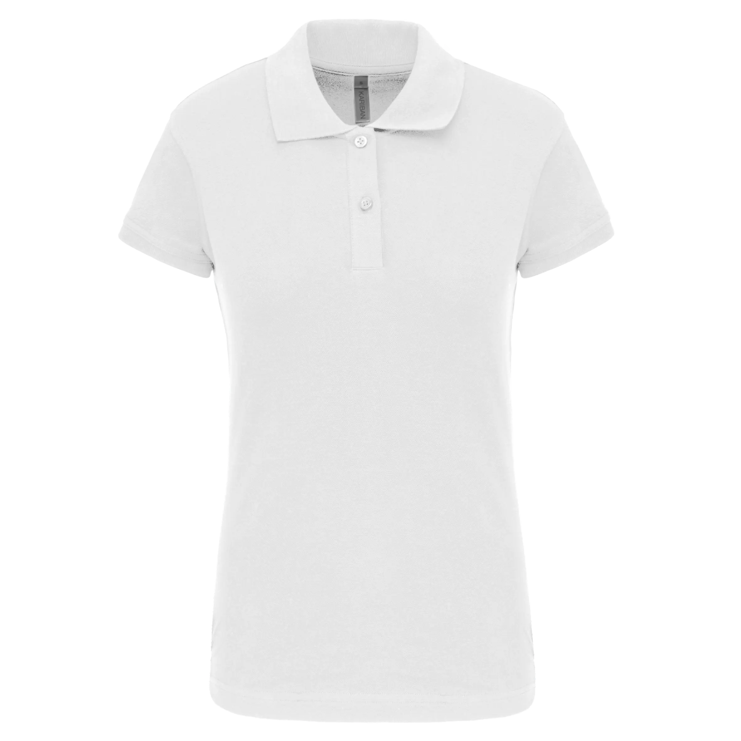 Polo de punto piqué manga corta mujer