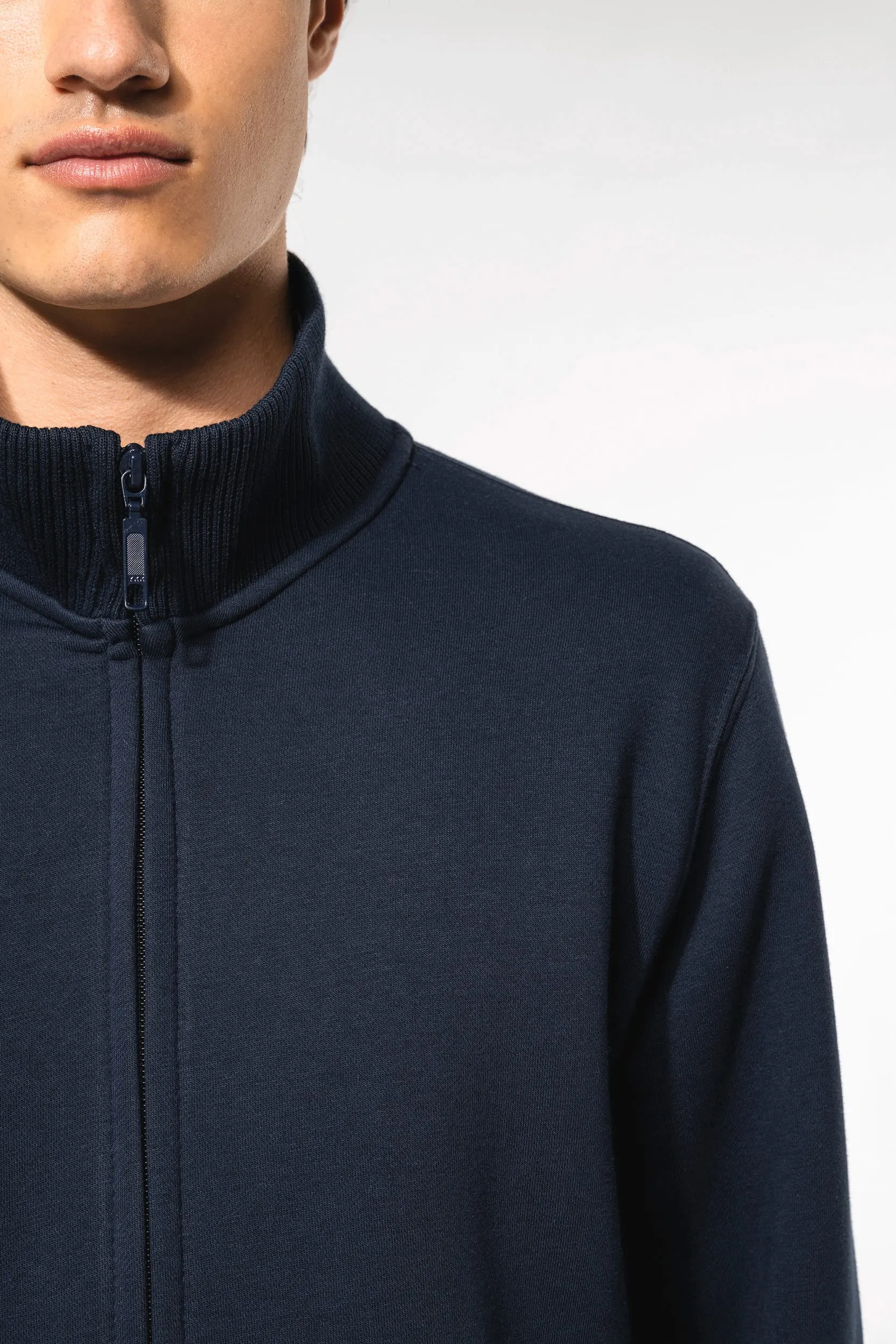 Chaqueta de felpa con cremallera hombre
