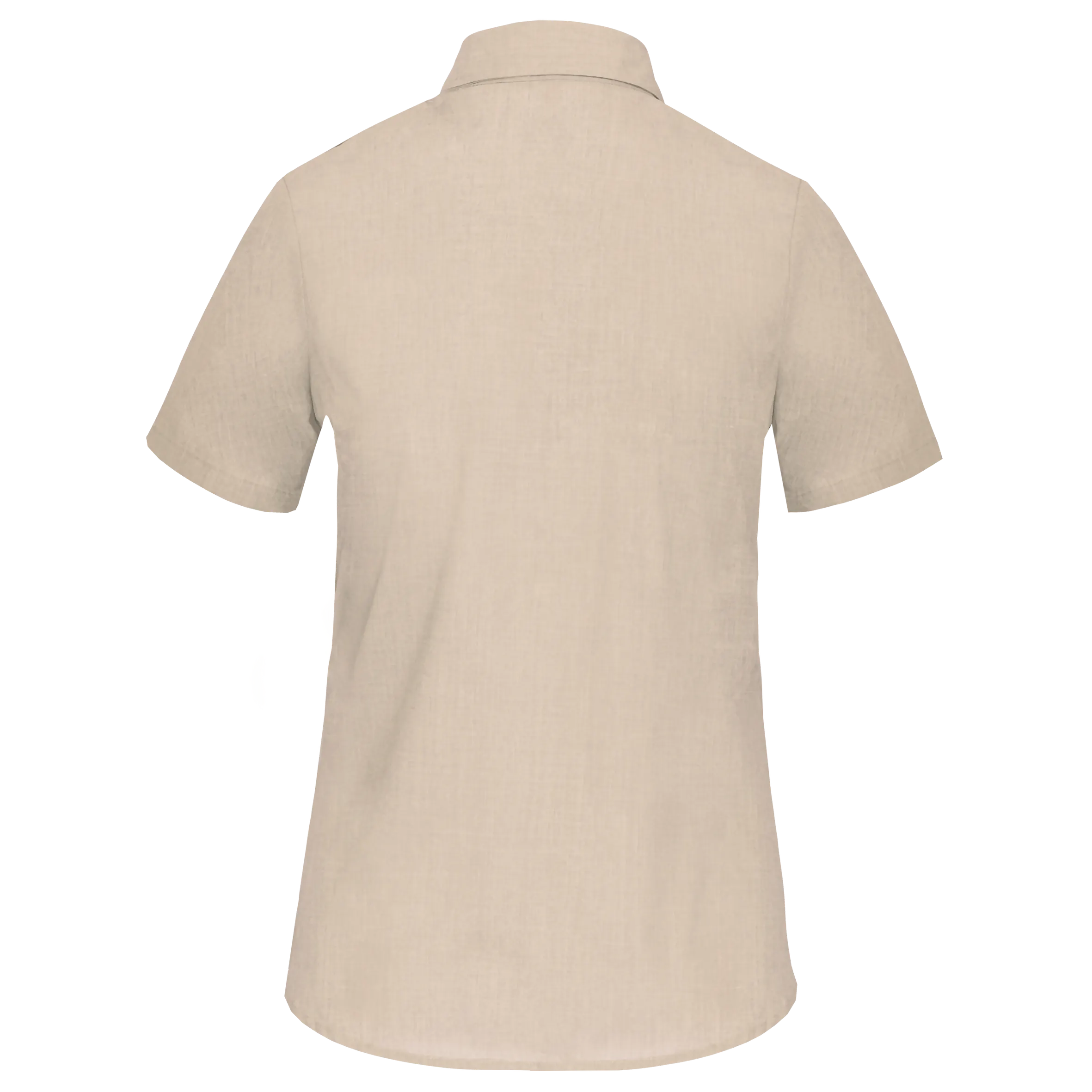 Camisa popelina de polialgodón manga corta de fácil cuidado mujer