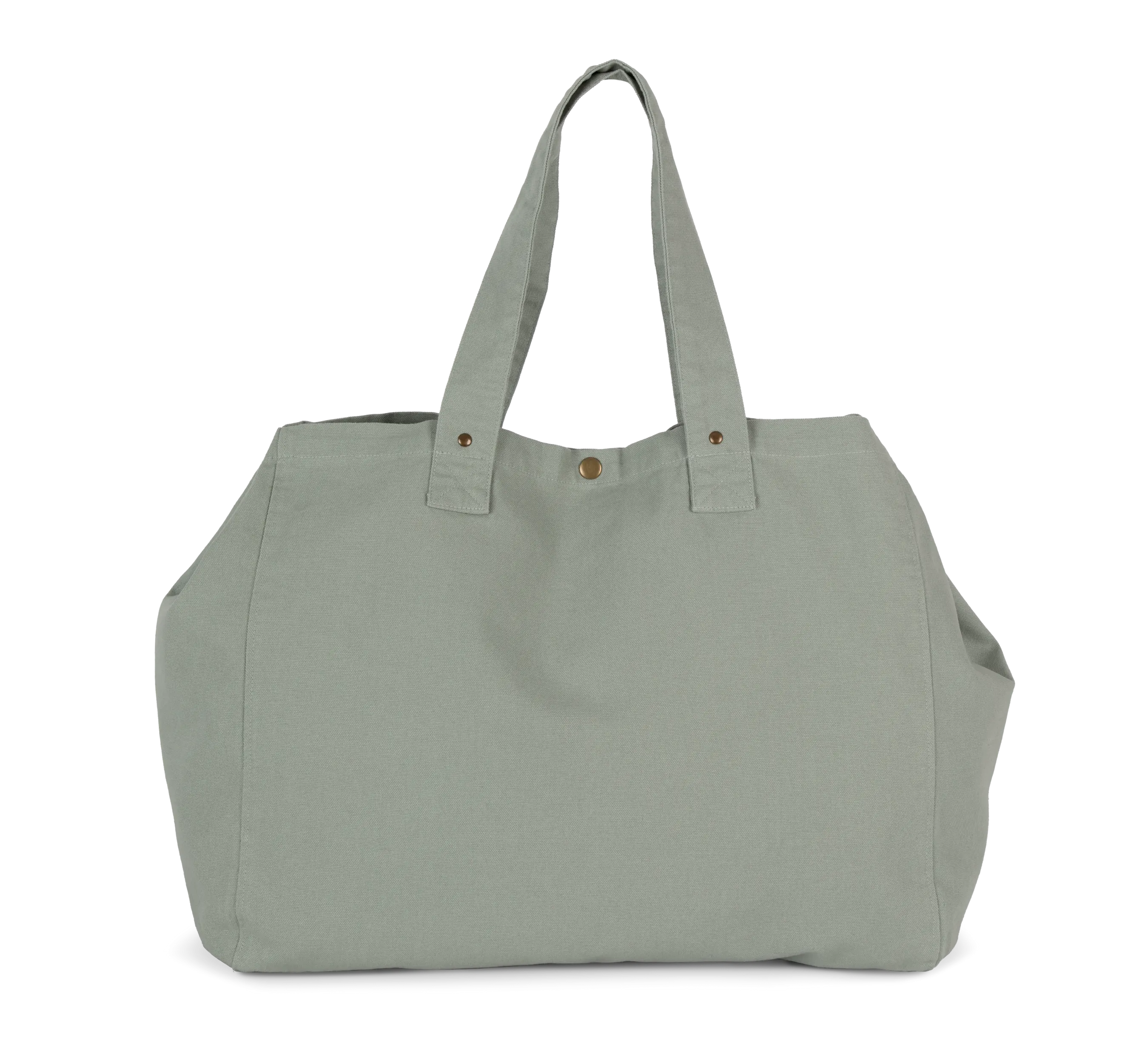 Bolsa shopper de algodón efecto lavado