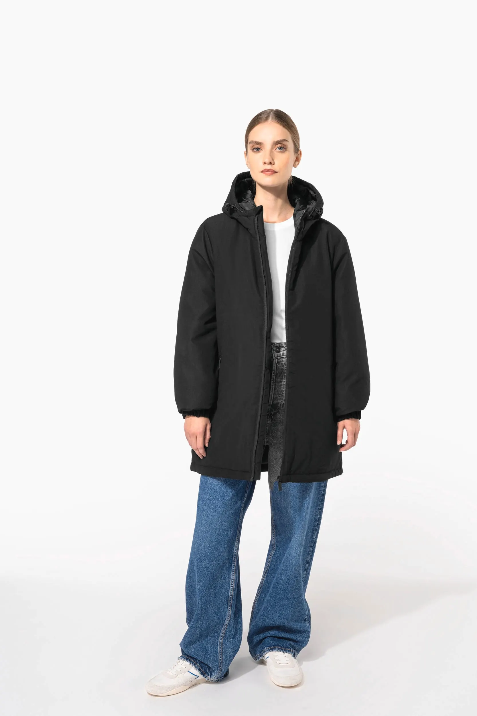 Parka con capucha reciclada unisex