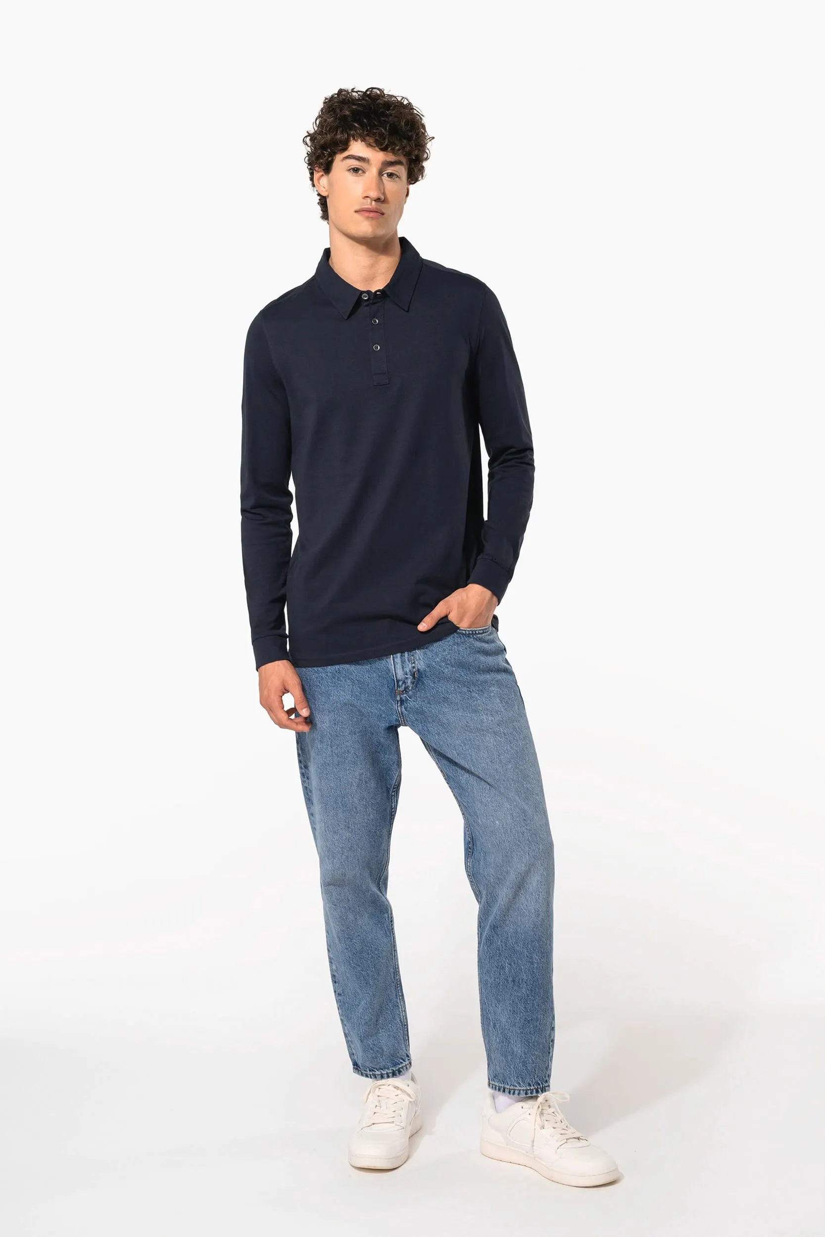 Polo jersey manga larga hombre