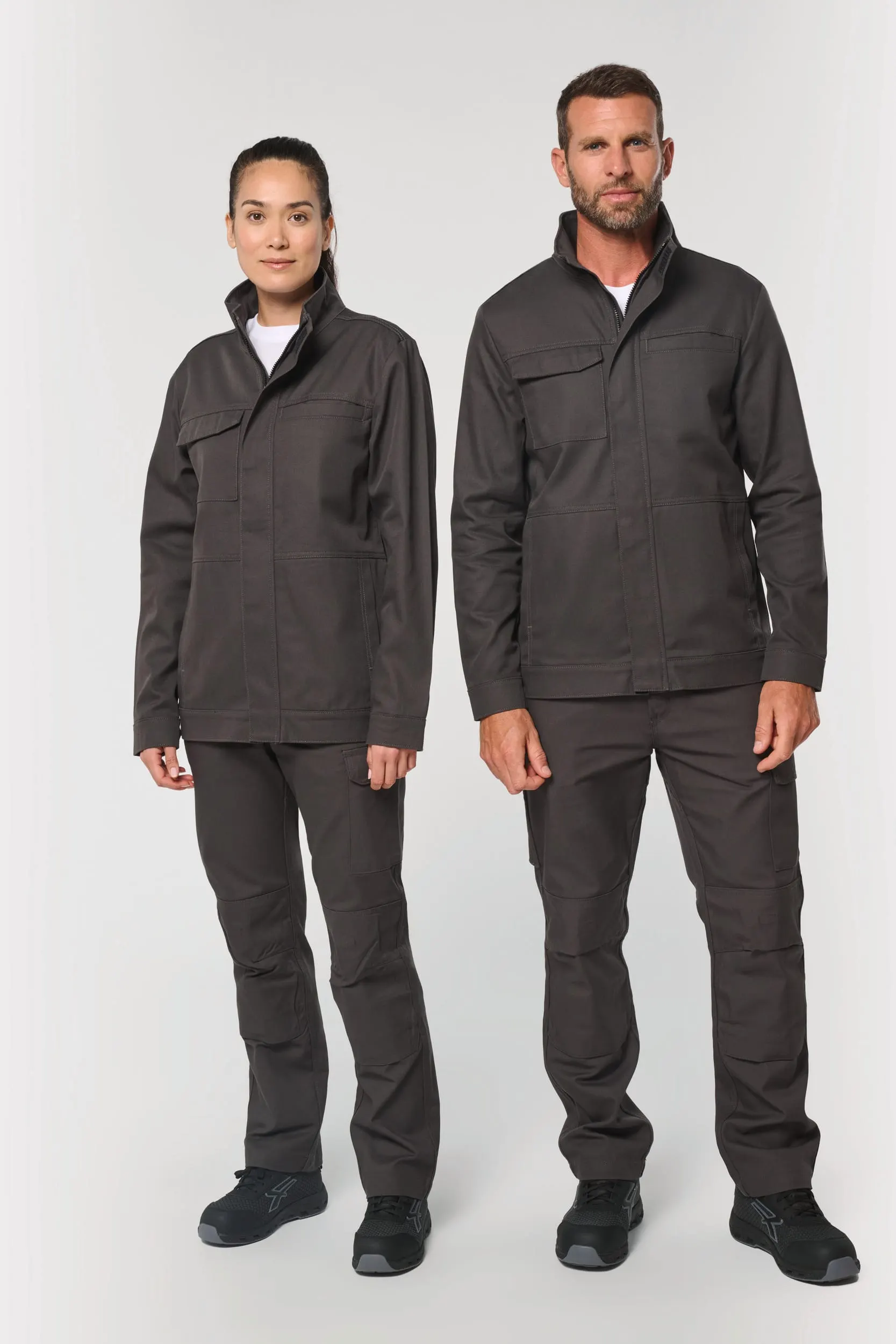 Chaqueta de trabajo sin metal unisex