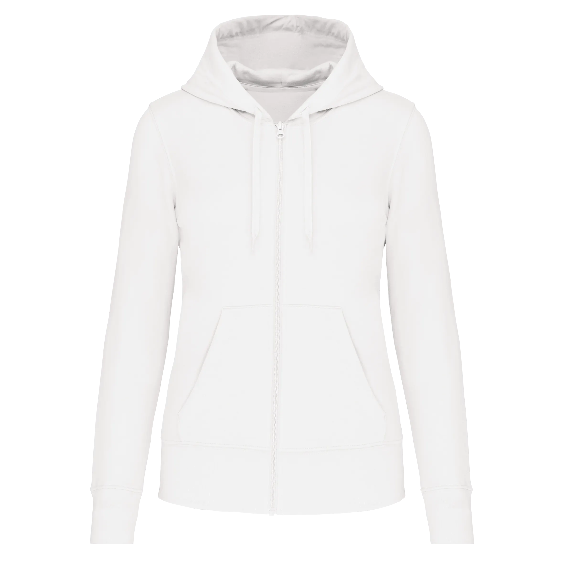 Sudadera con capucha y cremallera ecorresponsable mujer