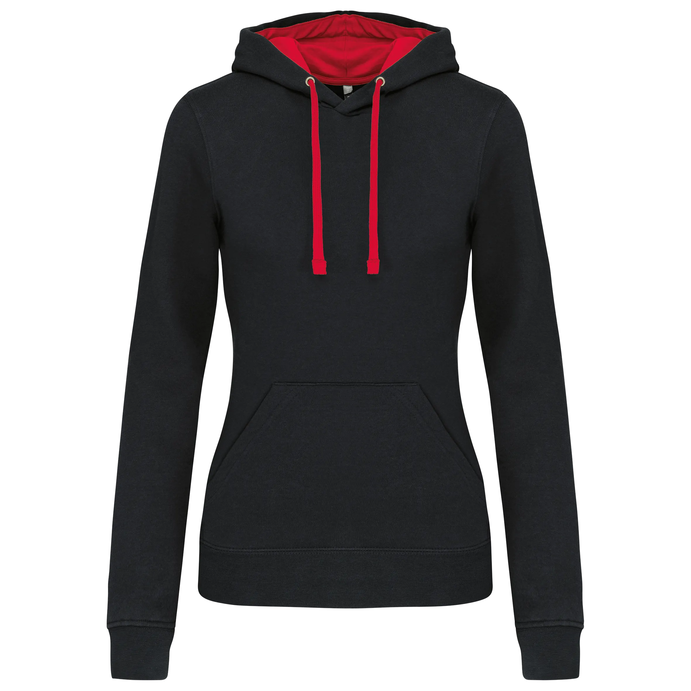 Sudadera capucha contrastada mujer