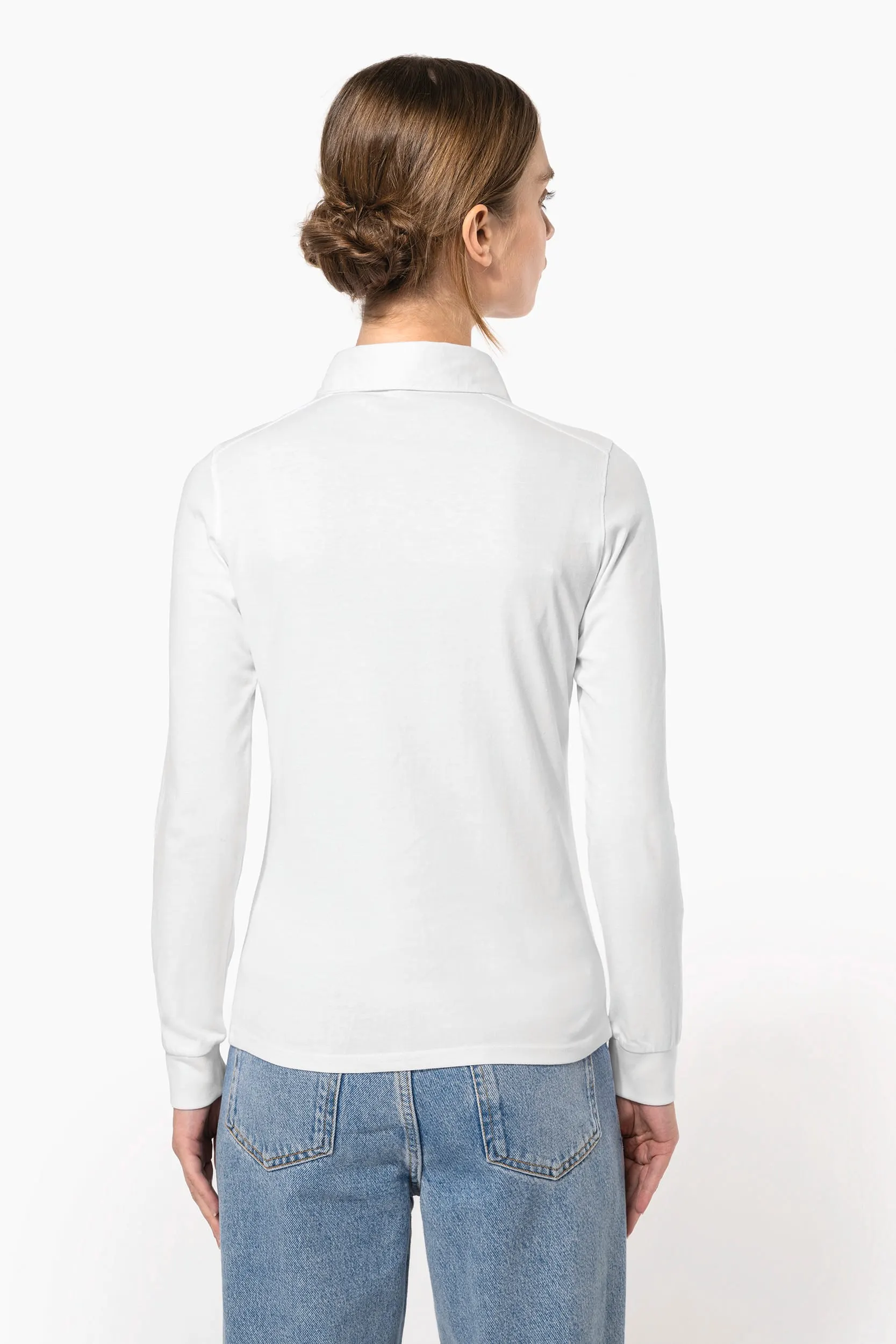 Polo jersey manga larga mujer