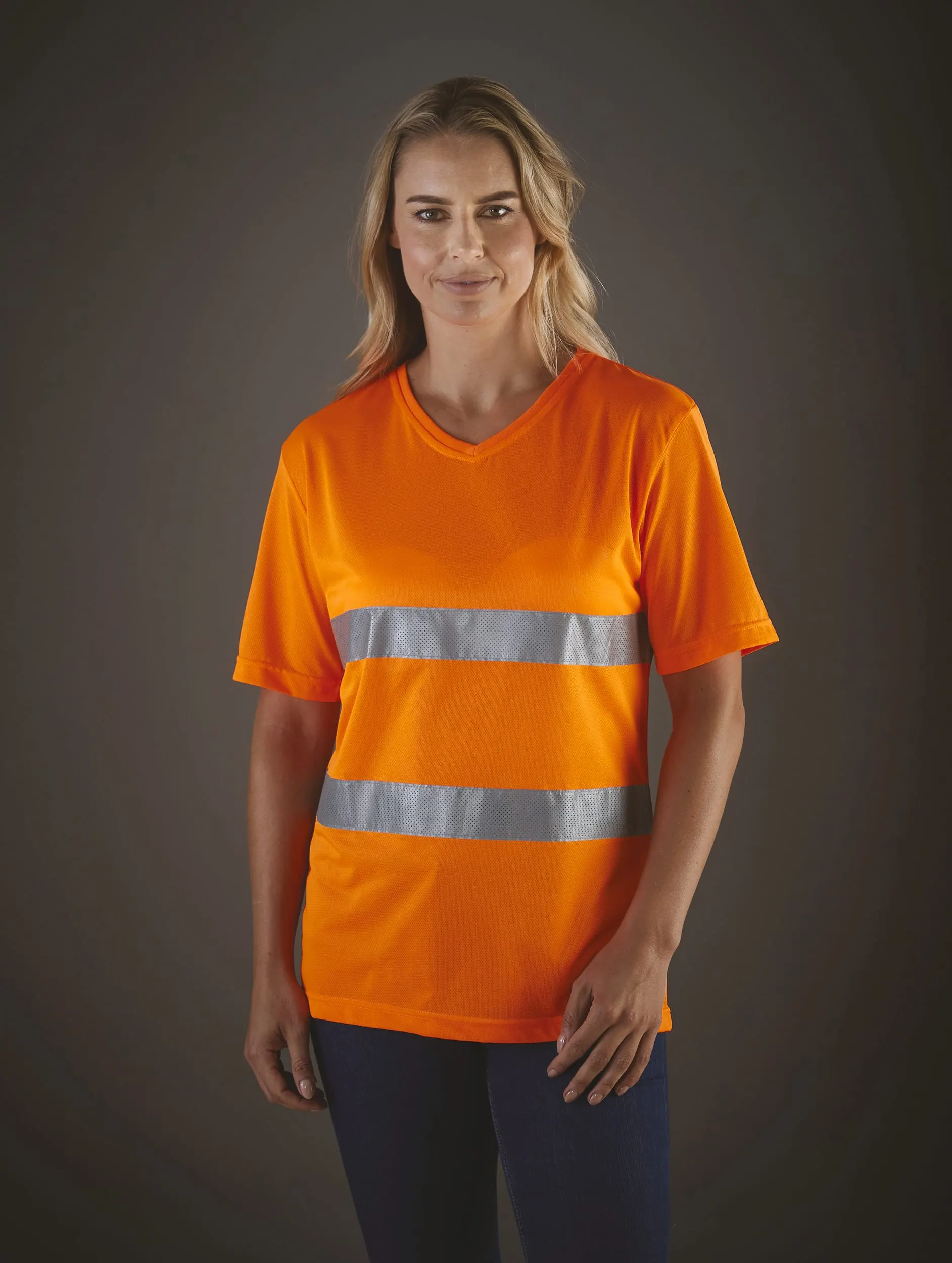 Camiseta cuello de pico Top Cool de Alta Visibilidad