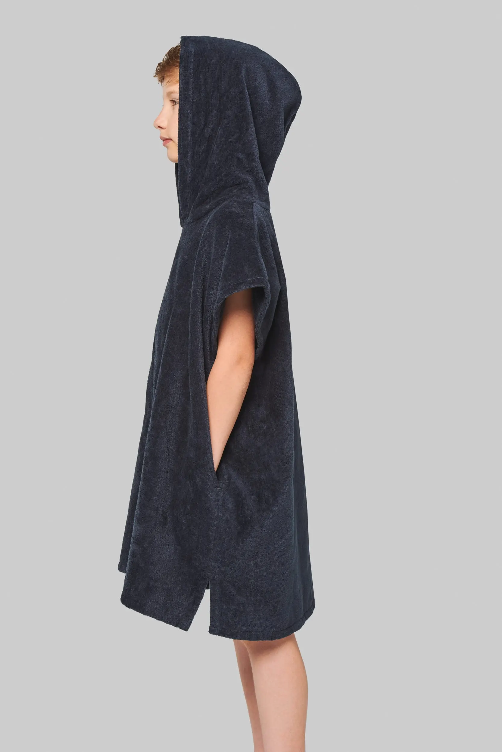 Poncho de rizo con capucha niño