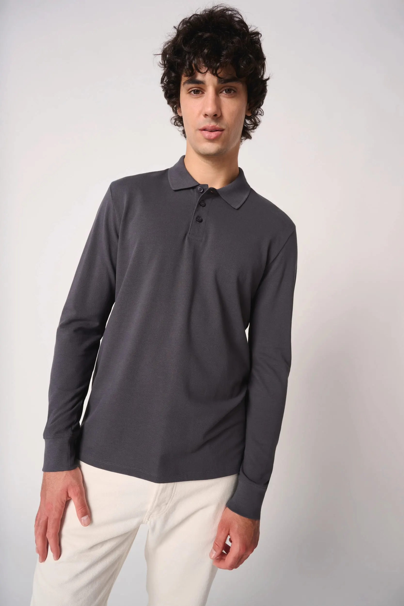 Polo punto piqué LSL hombre