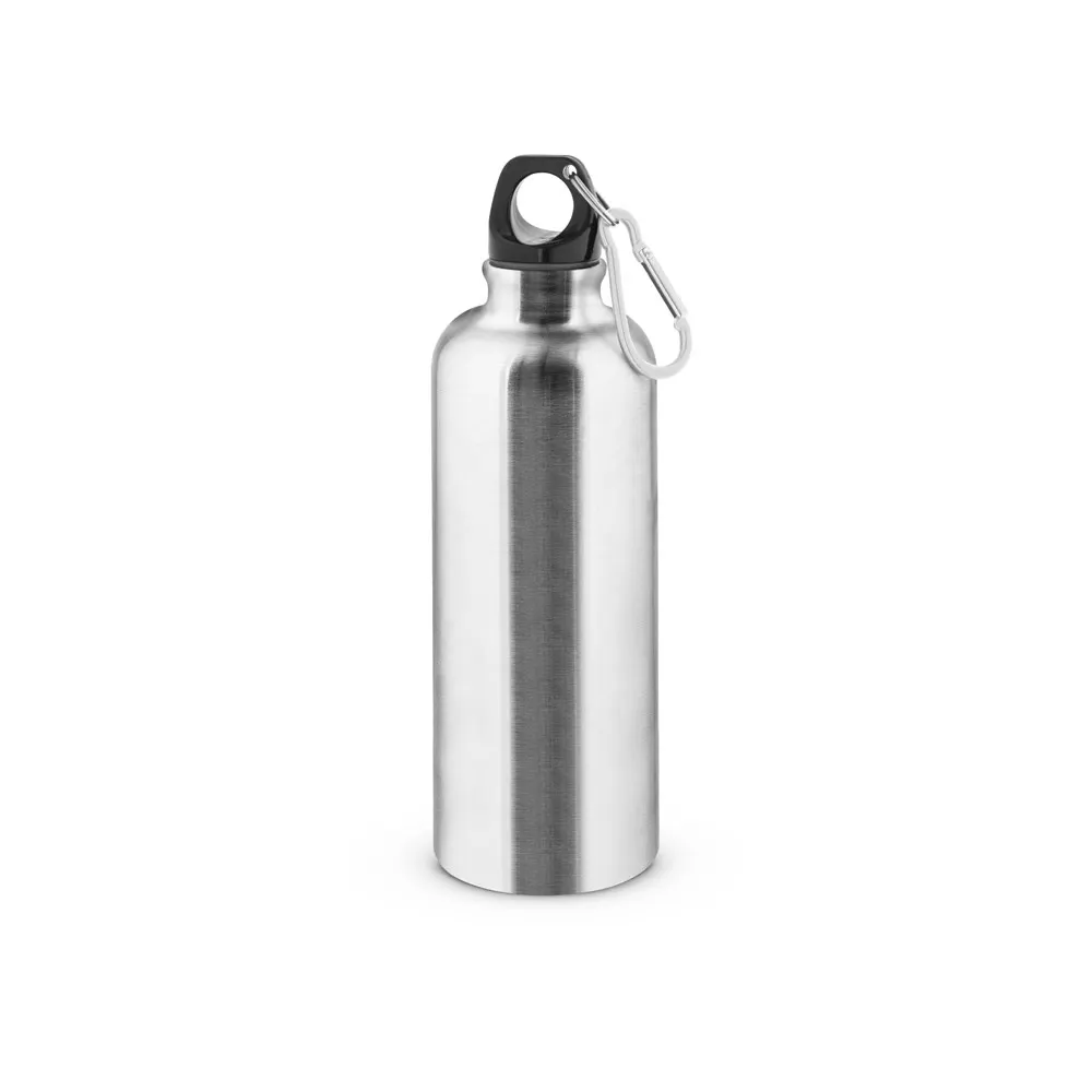KELCE. Botella de acero inoxidable de pared simple con mosquetón de 550 ml
