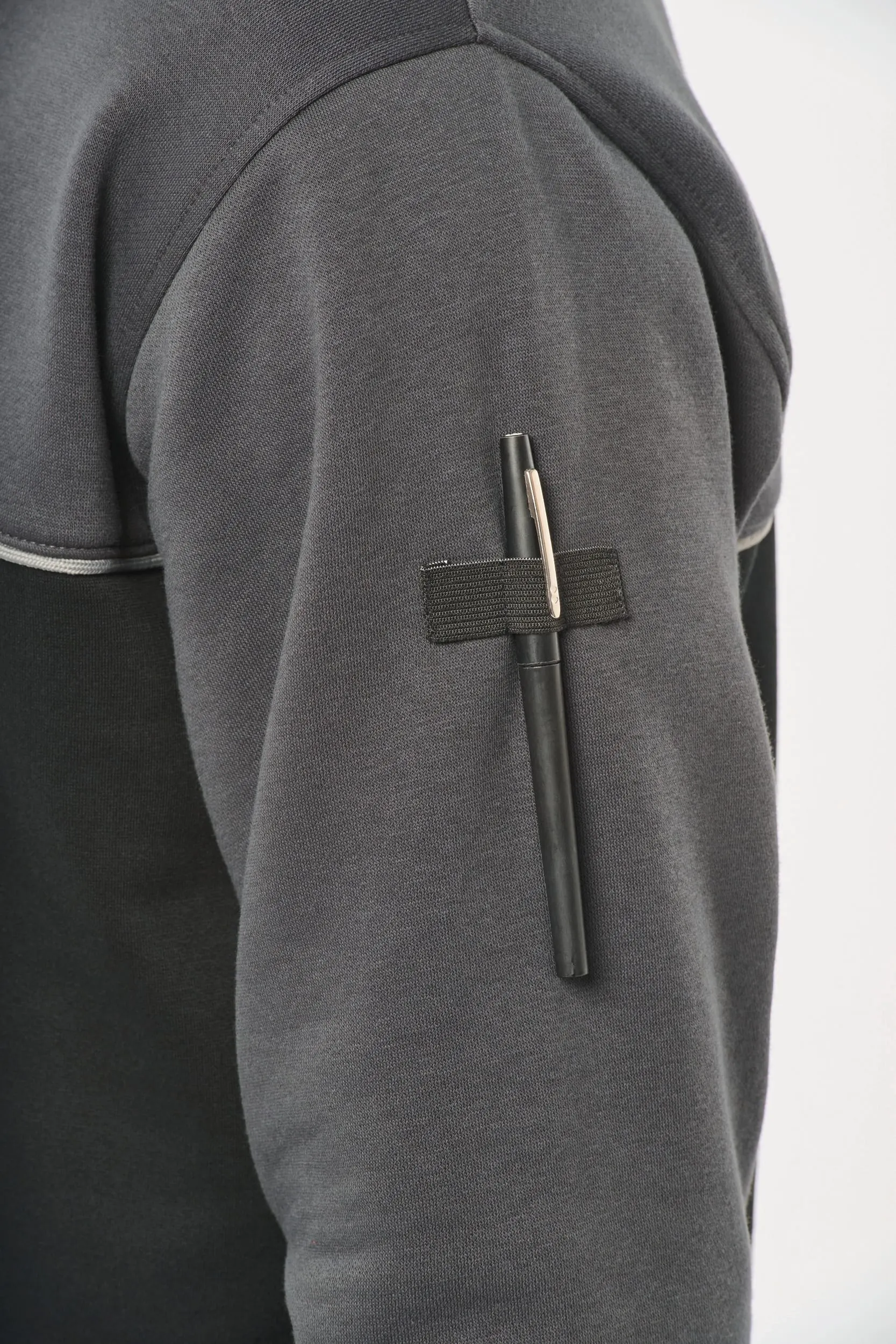 Sudadera 1/4 cremallera ecorresponsable– Unisex