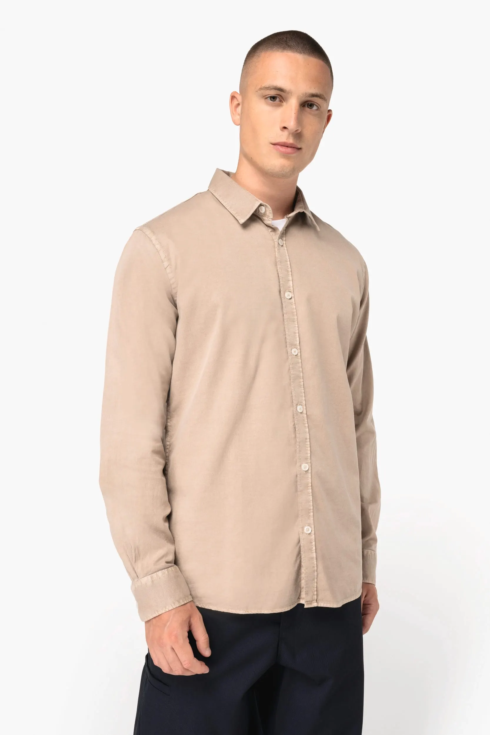 Camisa ecorresponsable efecto lavado hombre
