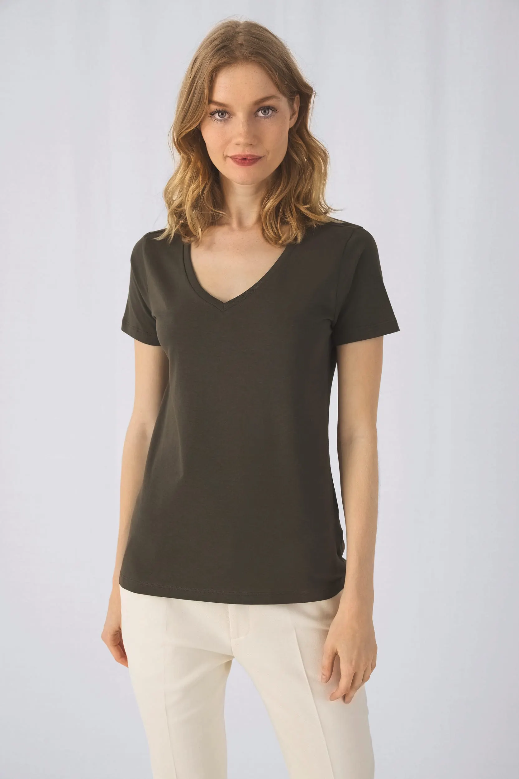Camiseta Organic Inspire cuello de pico mujer