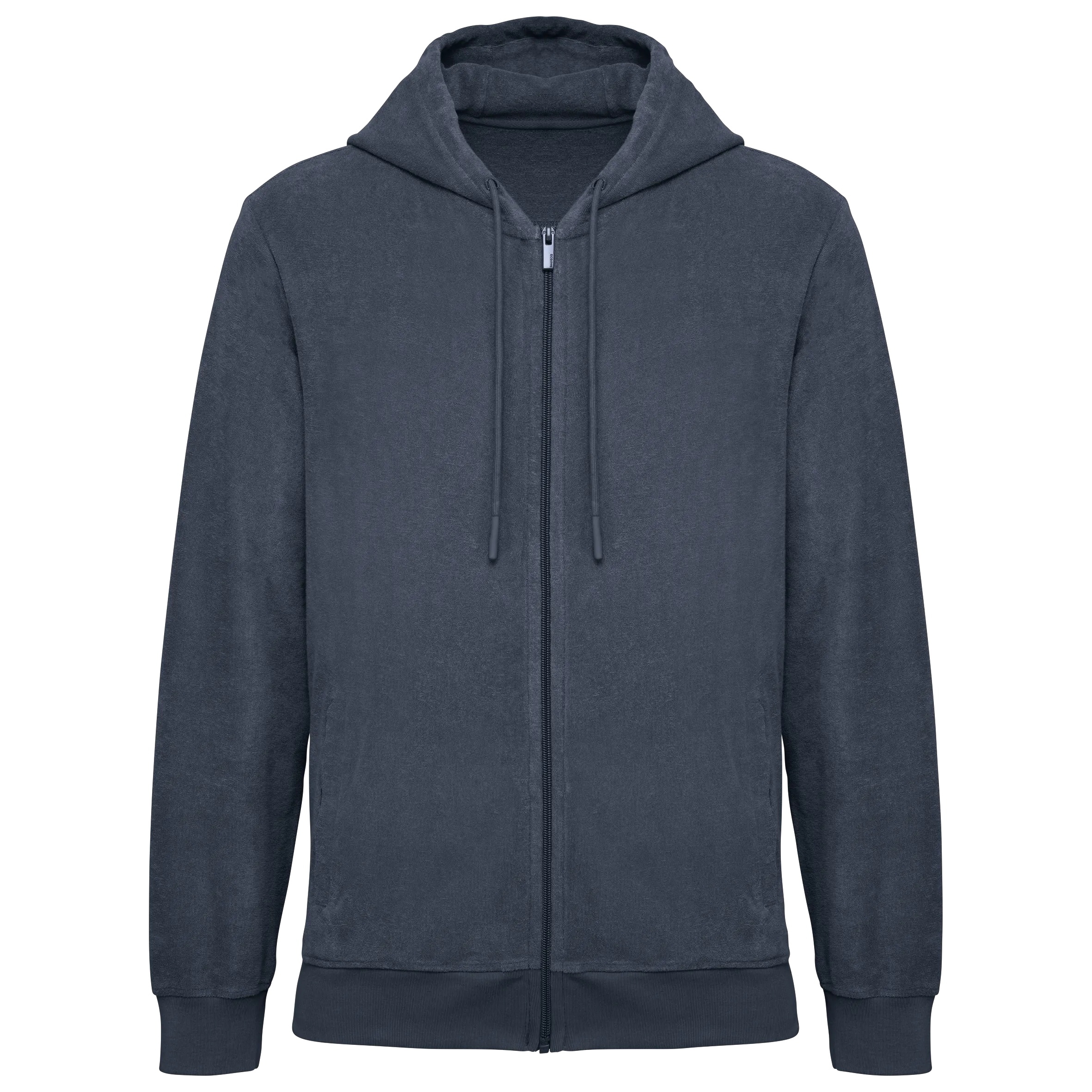 Sudadera ecorresponsable de rizo con capucha y cremallera hombre
