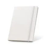 MILKY. Libreta A5 con tapa rígida en papel 100 % reciclado