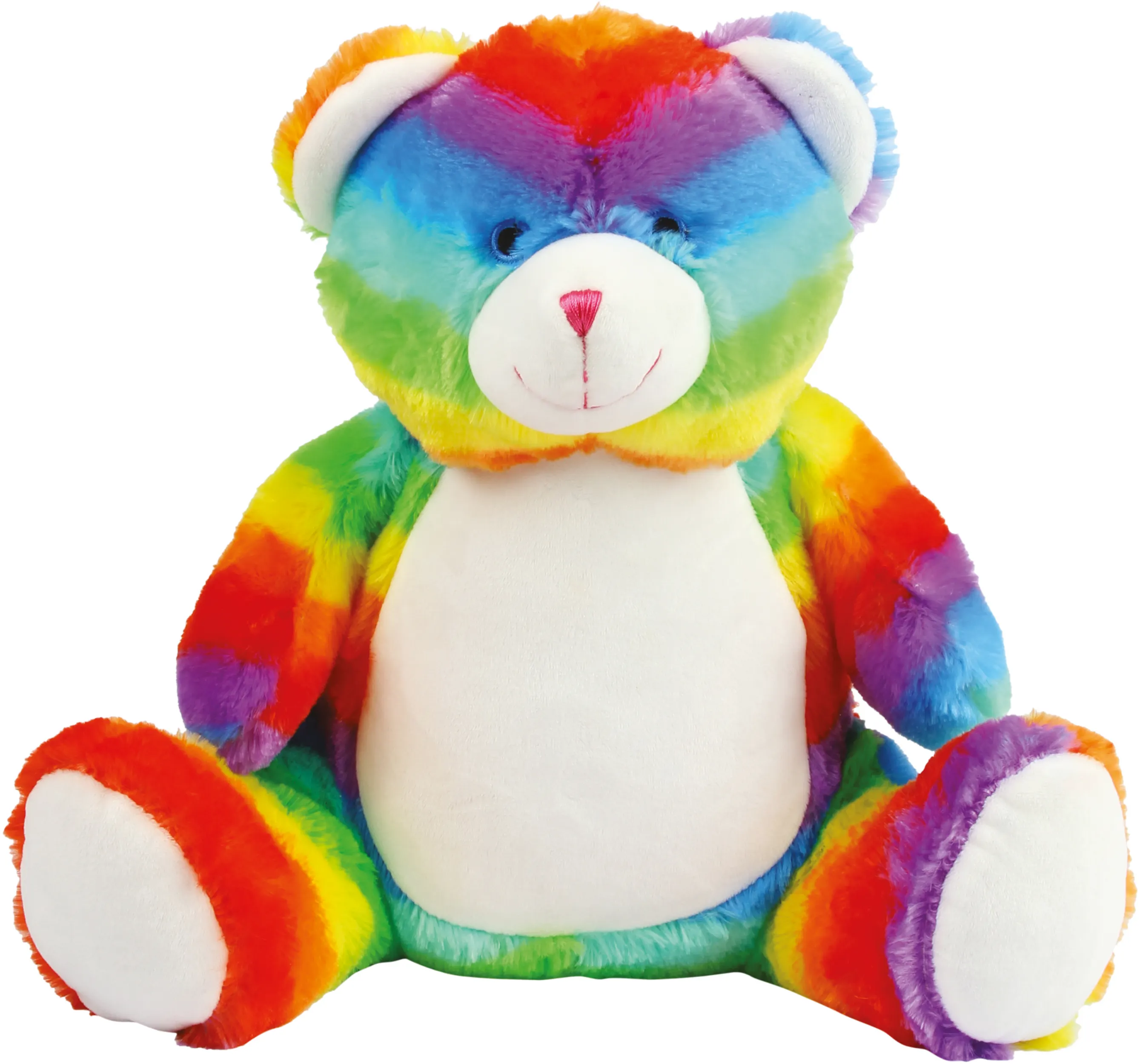 Oso de peluche multicolor con cremallera
