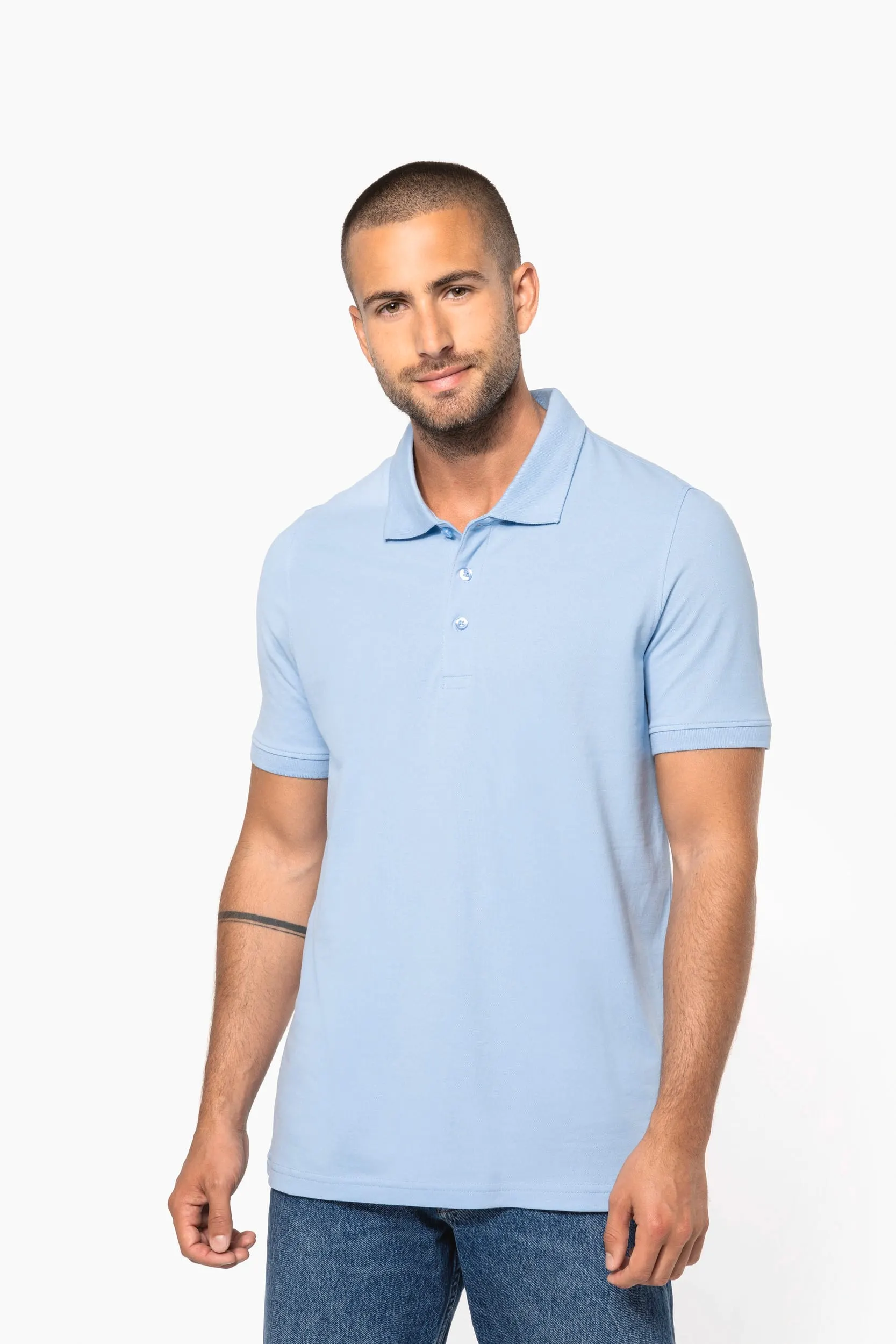 Polo piqué manga corta hombre