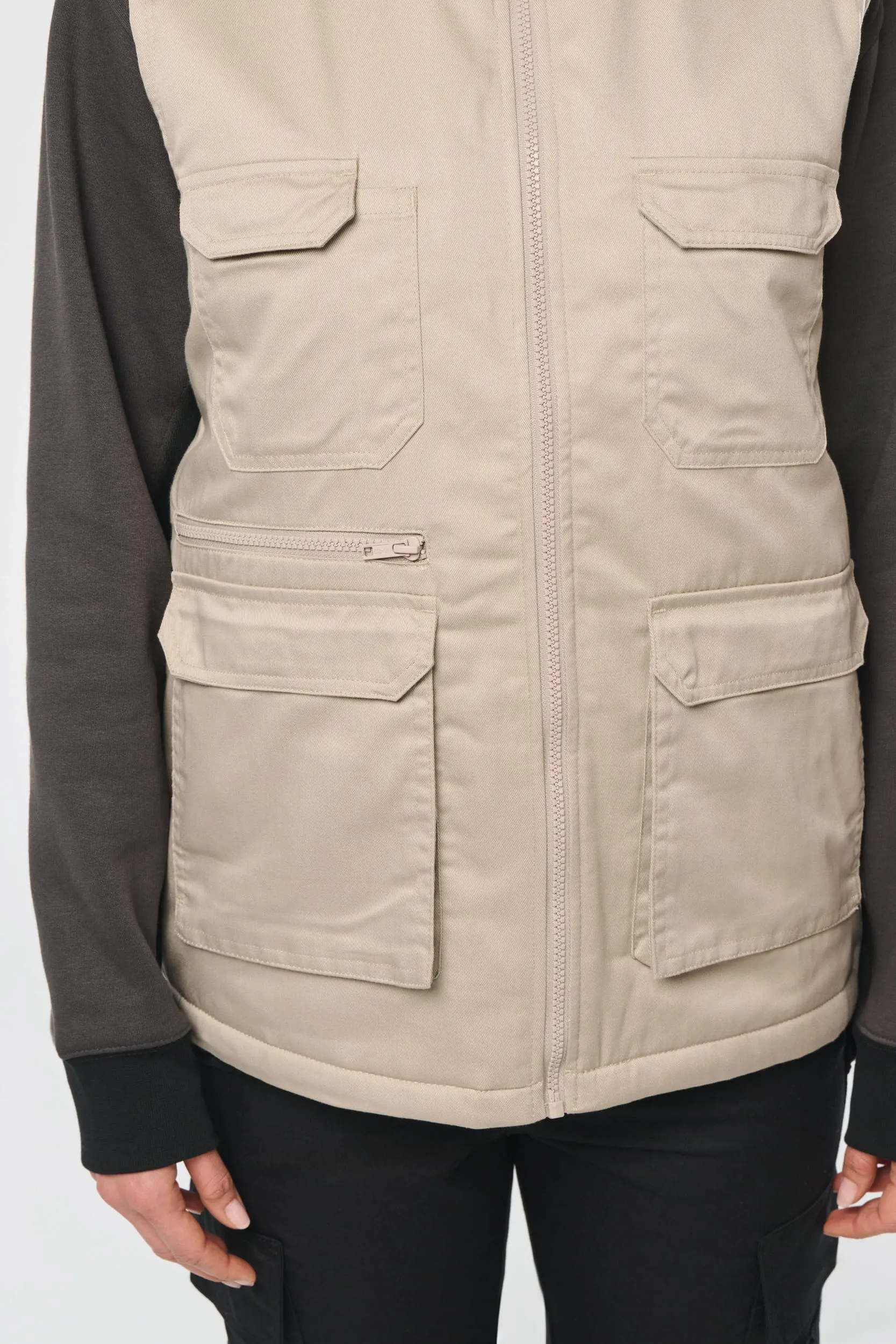 Chaleco polialgodón multibolsillos acolchado - Unisex