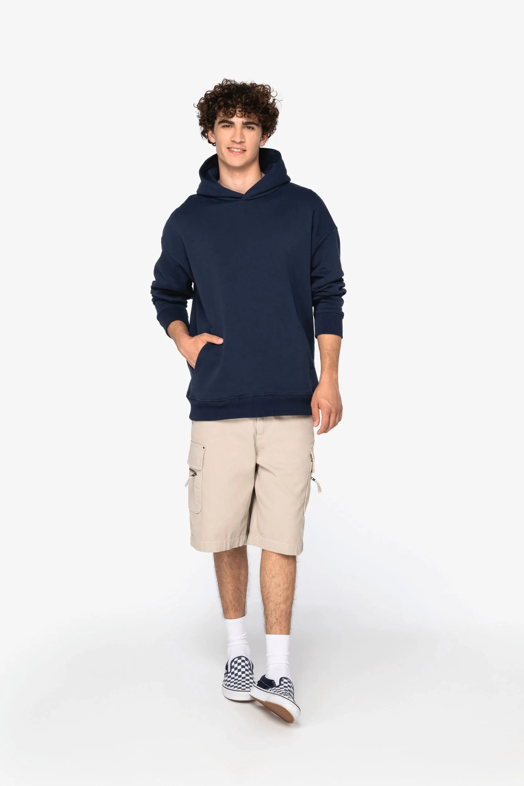 Sudadera ecorresponsable con capucha oversize unisex