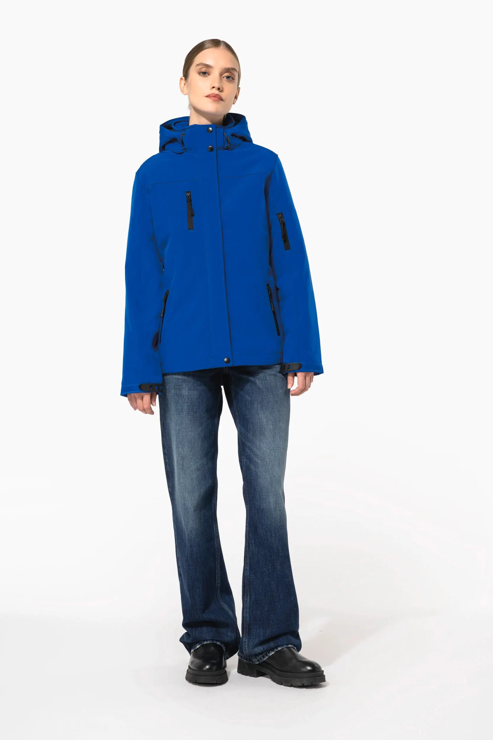 Parka softshell acolchada con capucha mujer