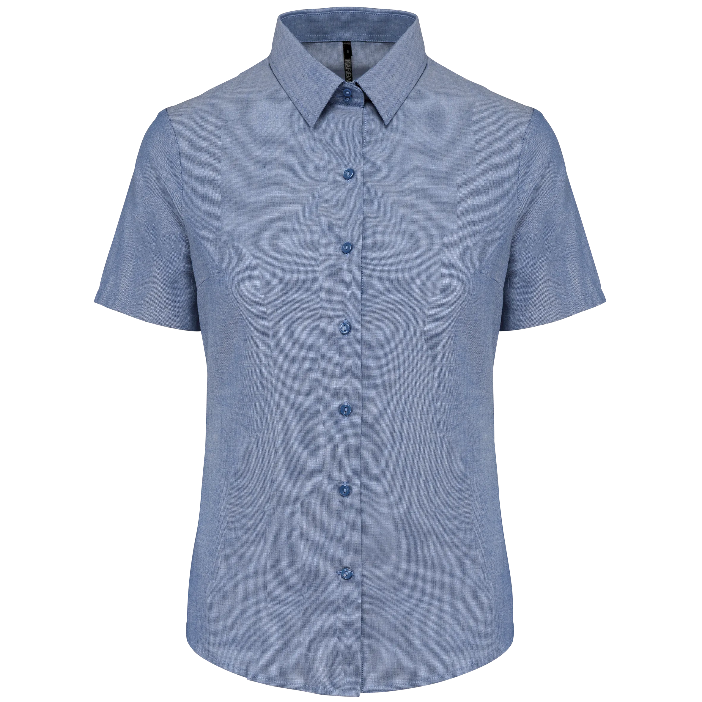 Camisa oxford manga corta mujer
