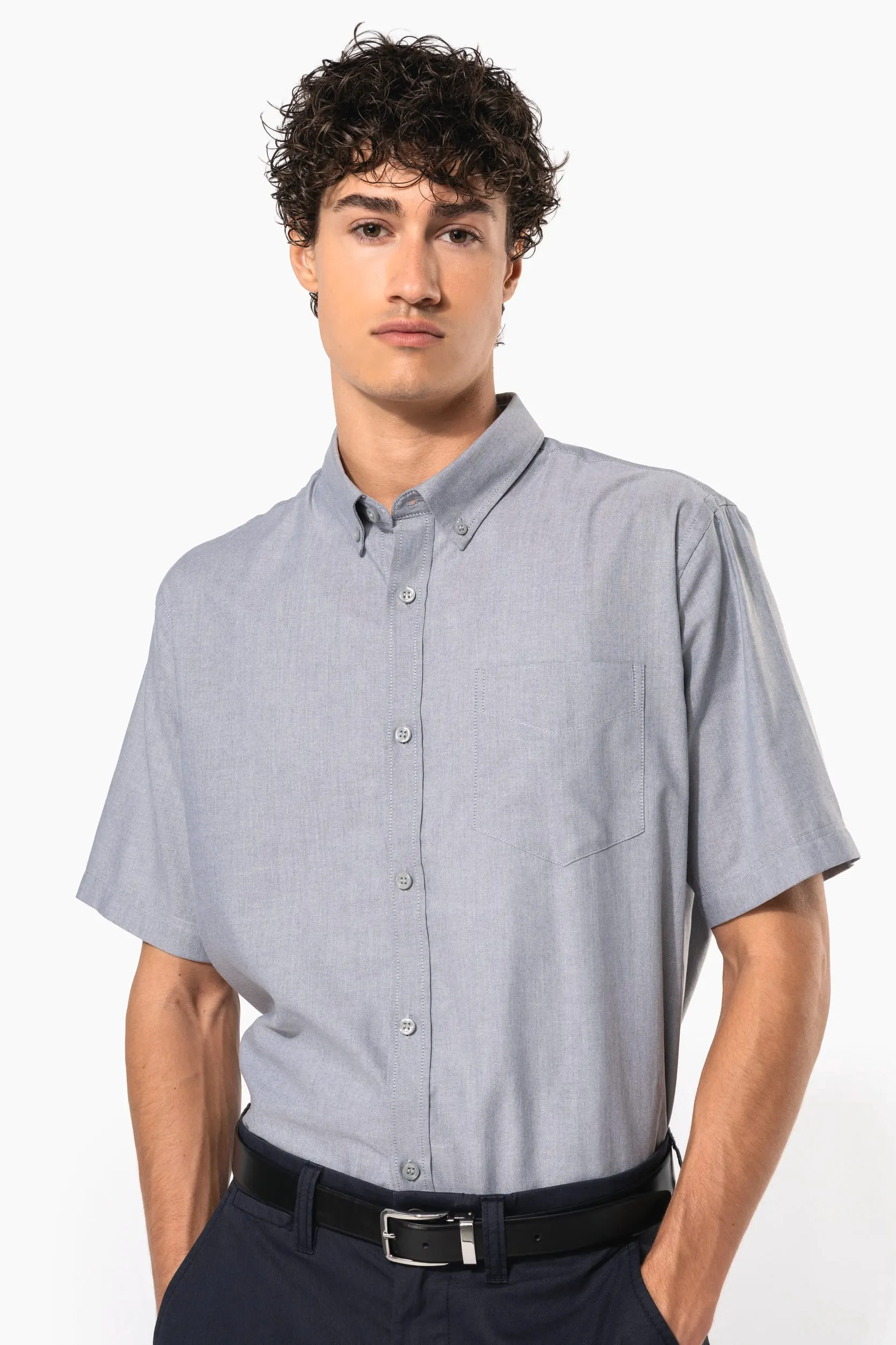 Camisa oxford manga corta hombre