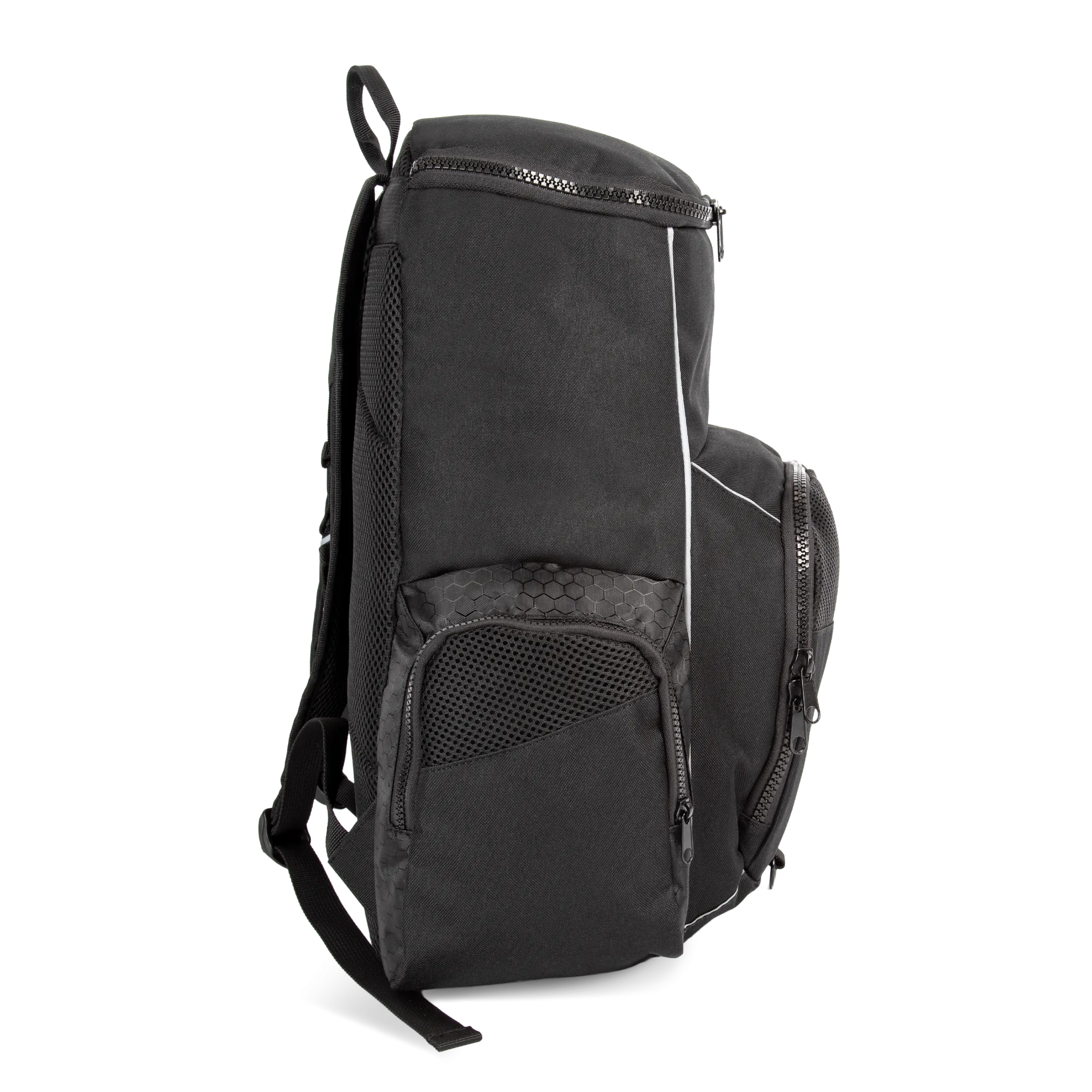 Mochila de deporte con portaobjetos confeccionada en material reciclado