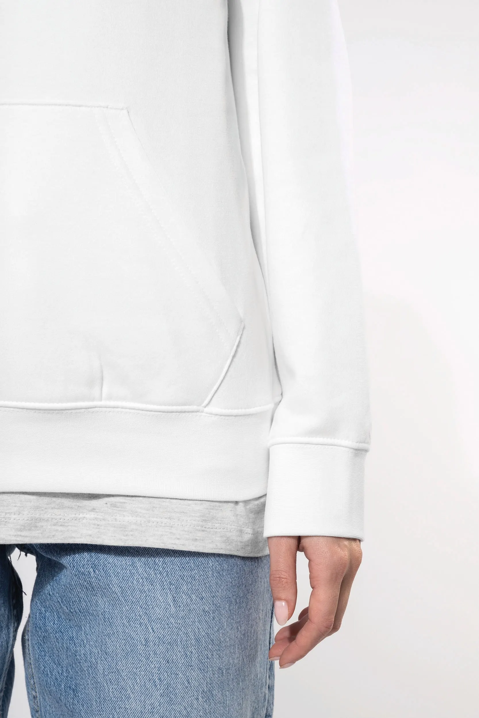 Sudadera capucha contrastada mujer