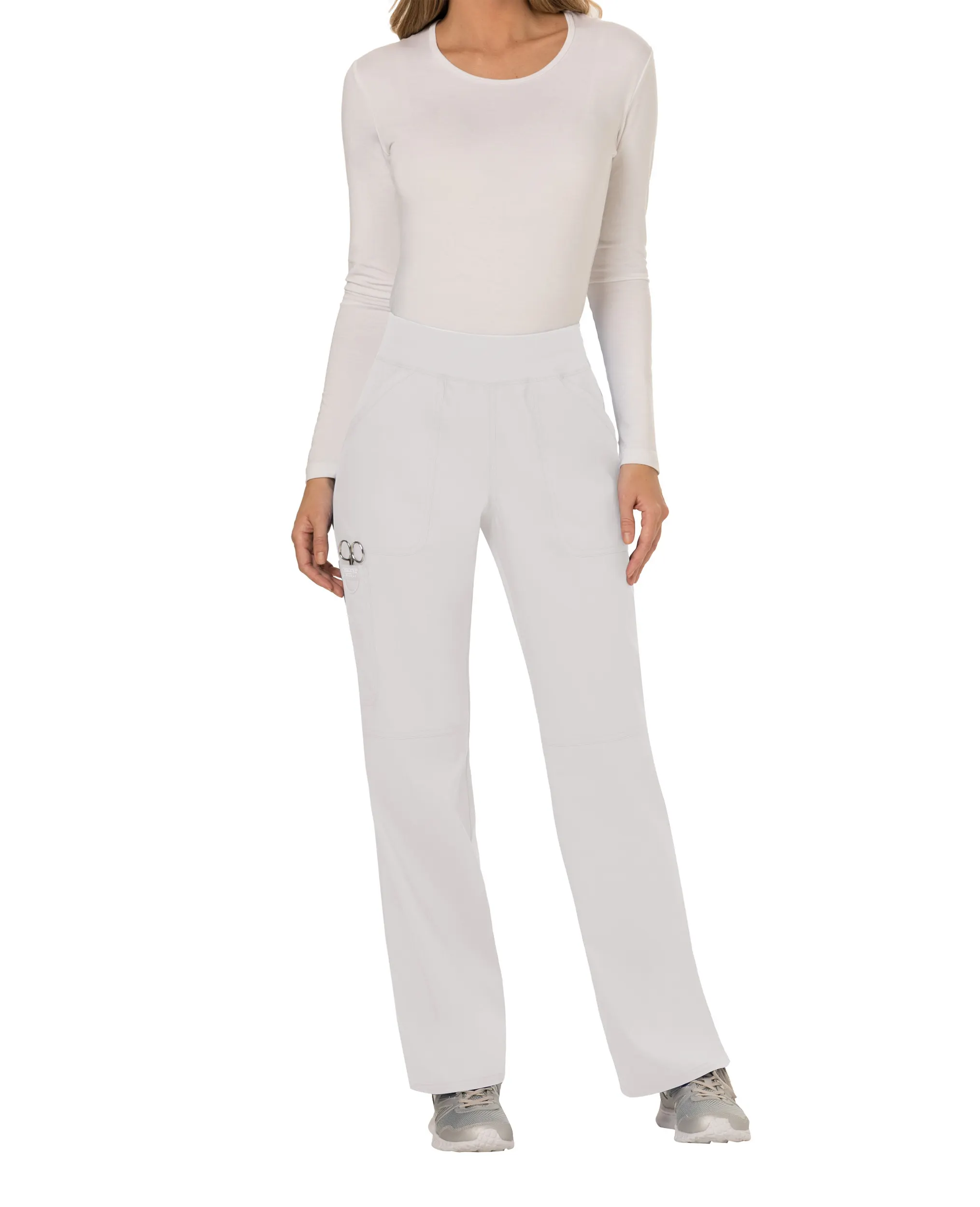 Pantalones tipo cargo de tiro medio mujer