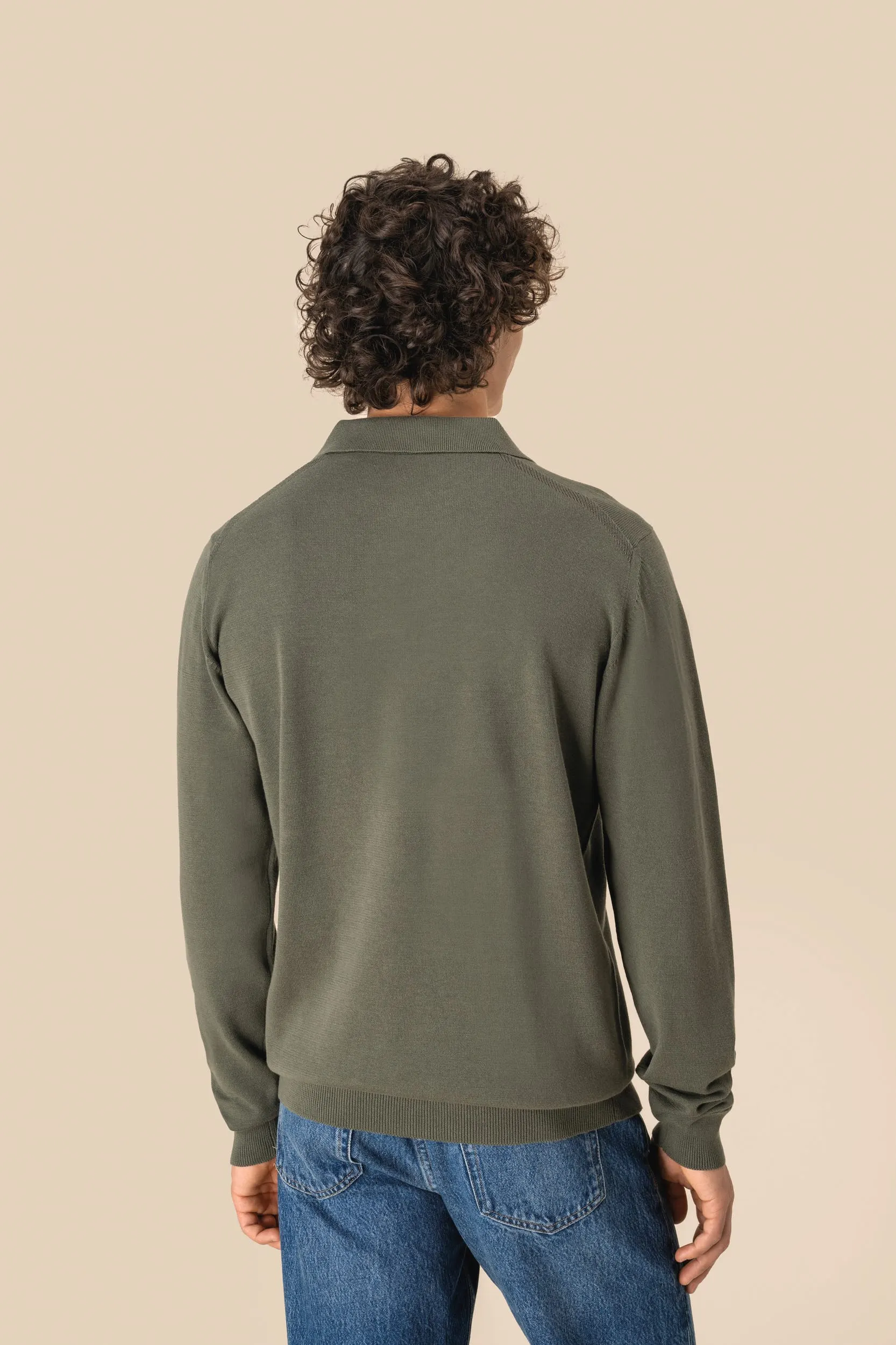 Polo ecorresponsable manga larga hombre
