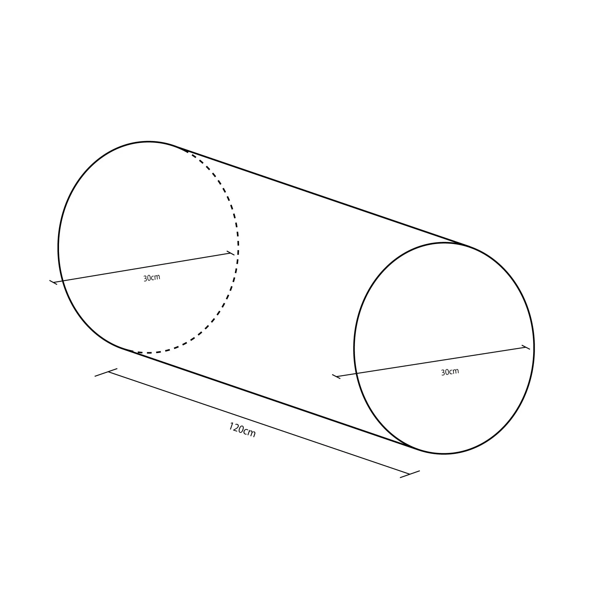 FIGURA CILINDRO 120X30CM Ø