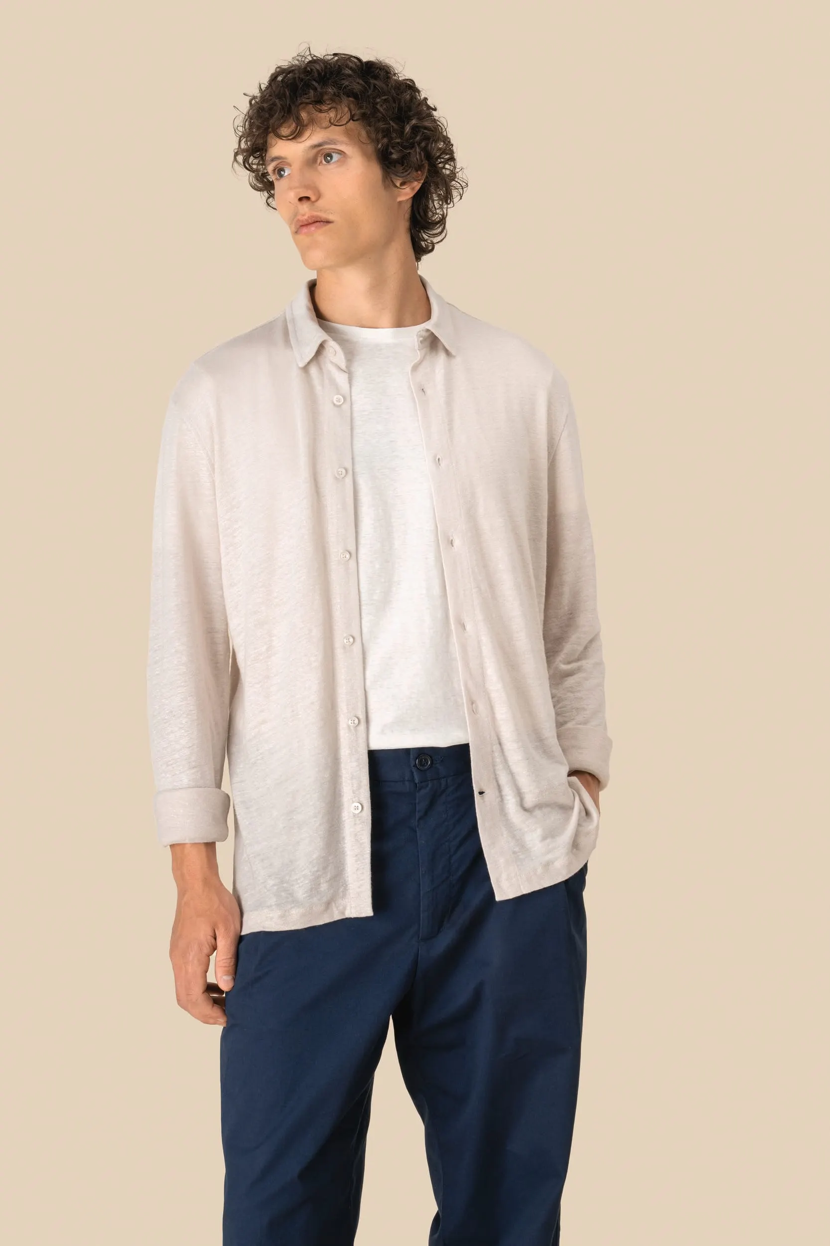 Camisa de lino hombre