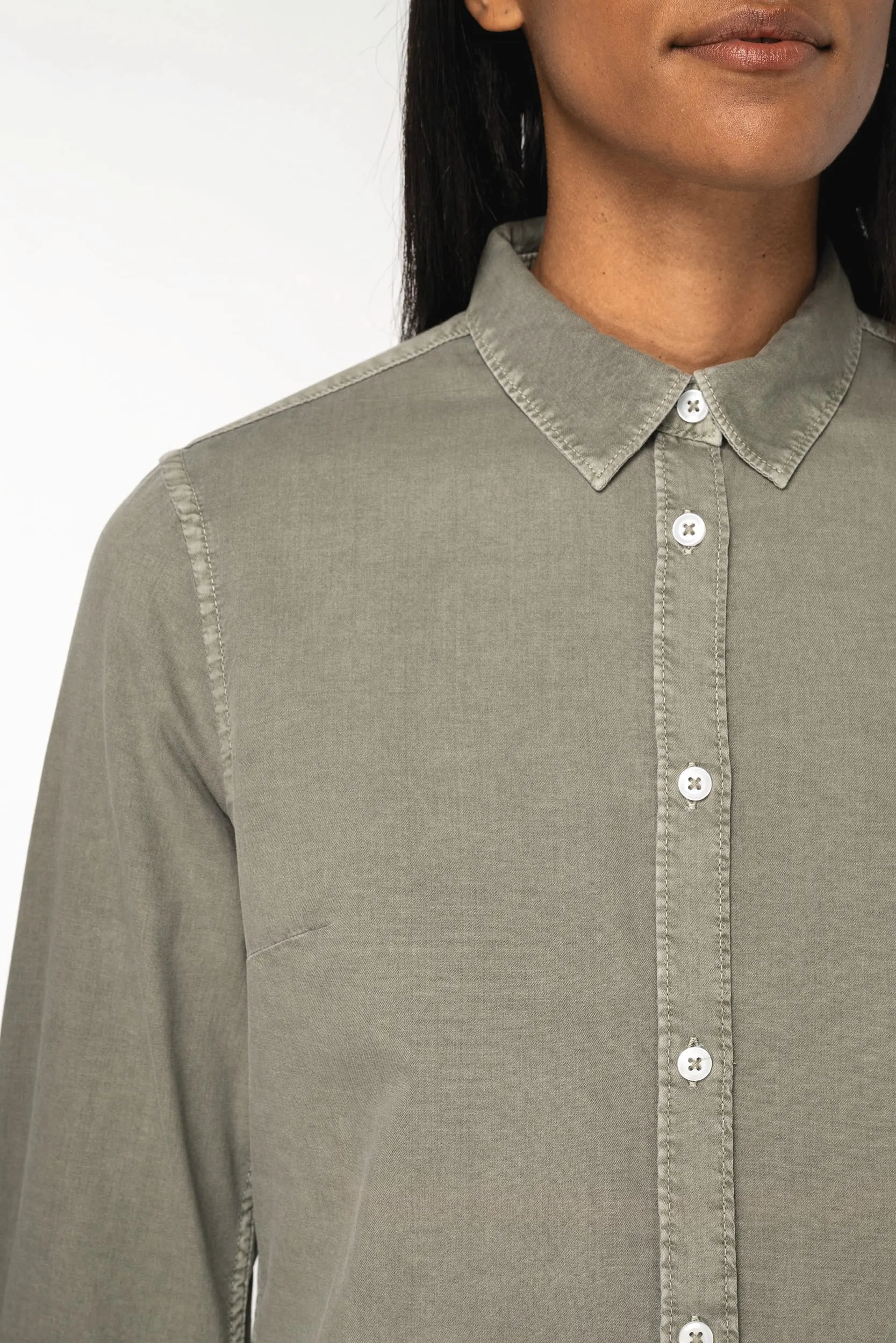Camisa ecorresponsable efecto lavado mujer