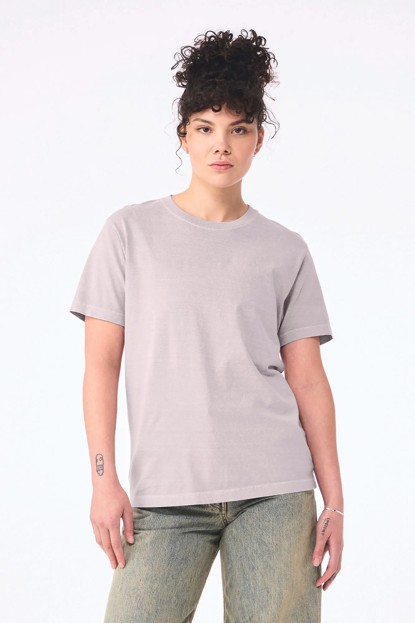 Camiseta de efecto lavado gruesa unisex