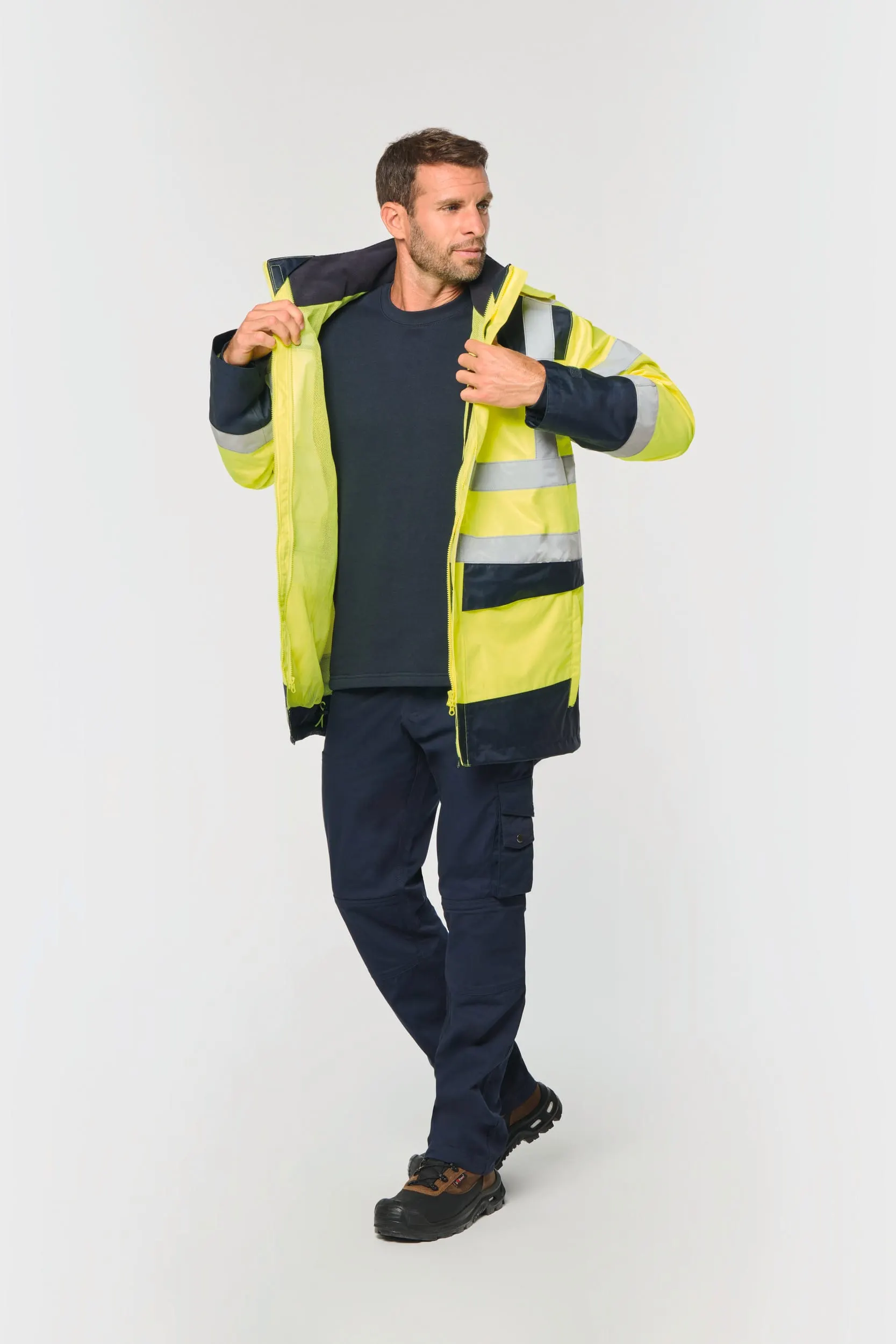 Parka de seguridad reciclada 4 en 1 unisex