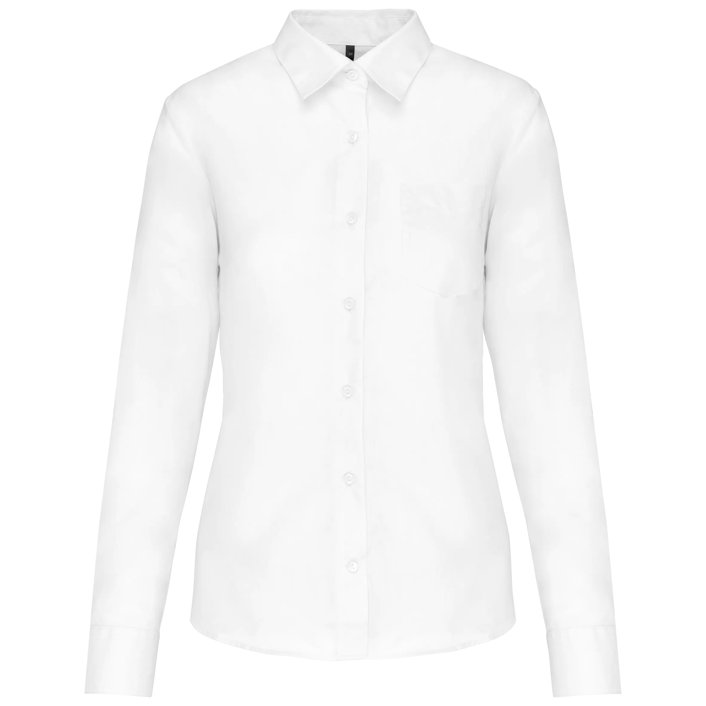 Camisa popelina de polialgodón manga larga mujer