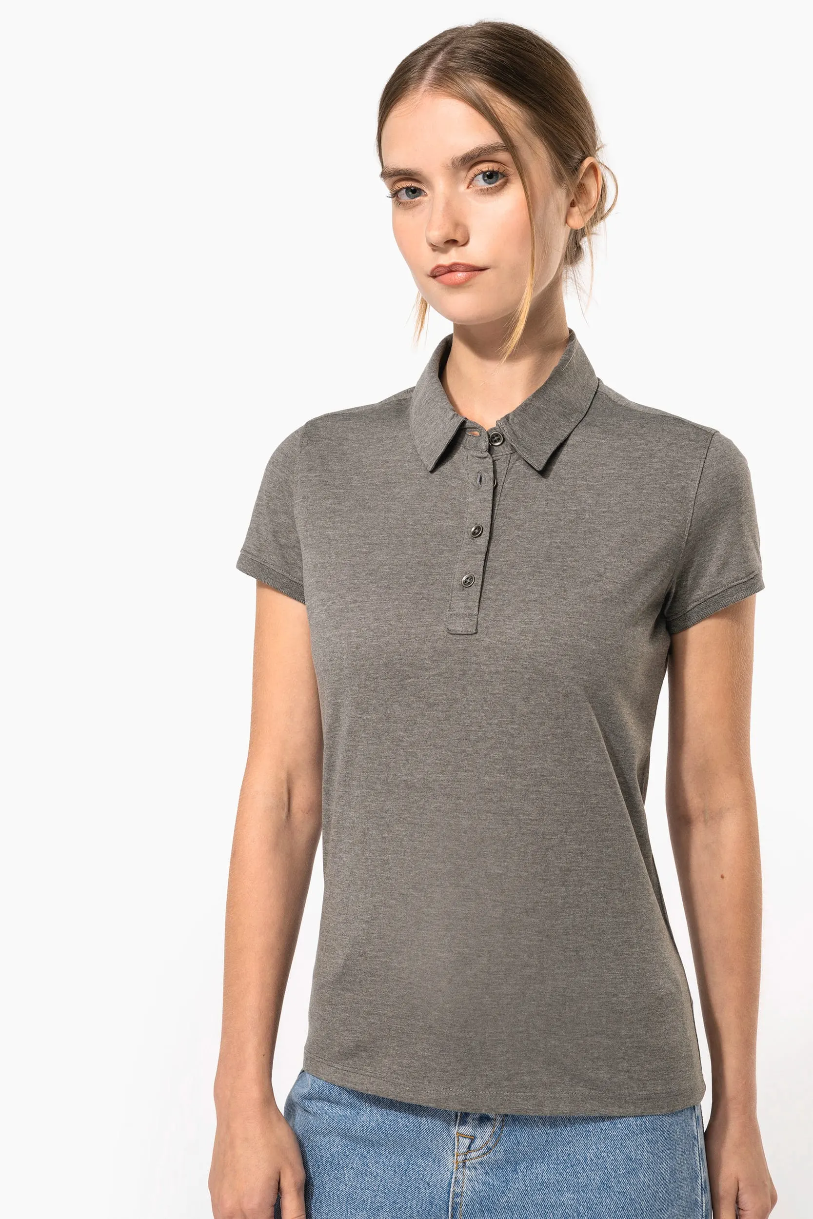 Polo jersey manga corta mujer