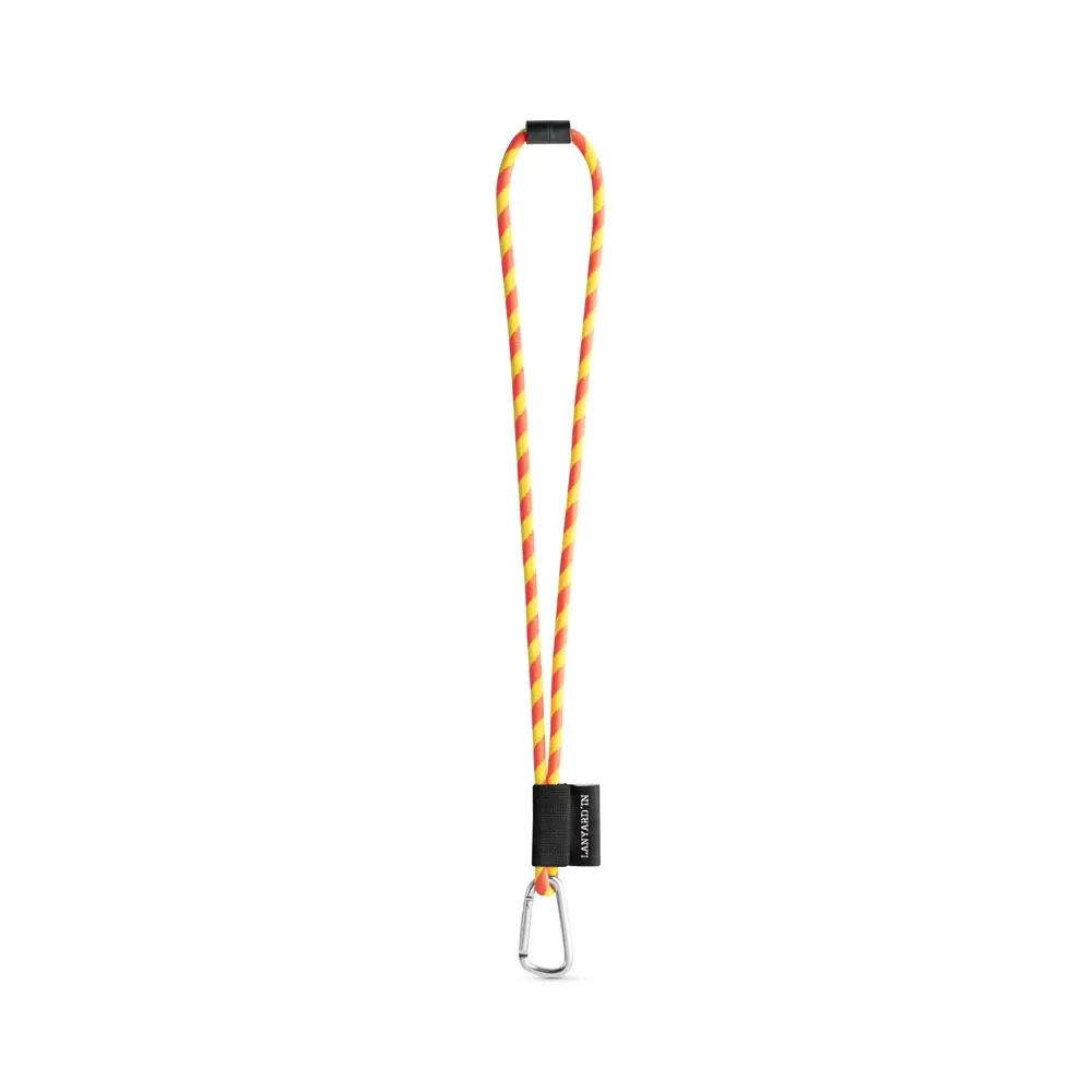 SET Lanyard TUBE Long (Ø 7 mm) con mosquetón en forma de D de 55 mm y cierre de seguridad de Ø 7 mm