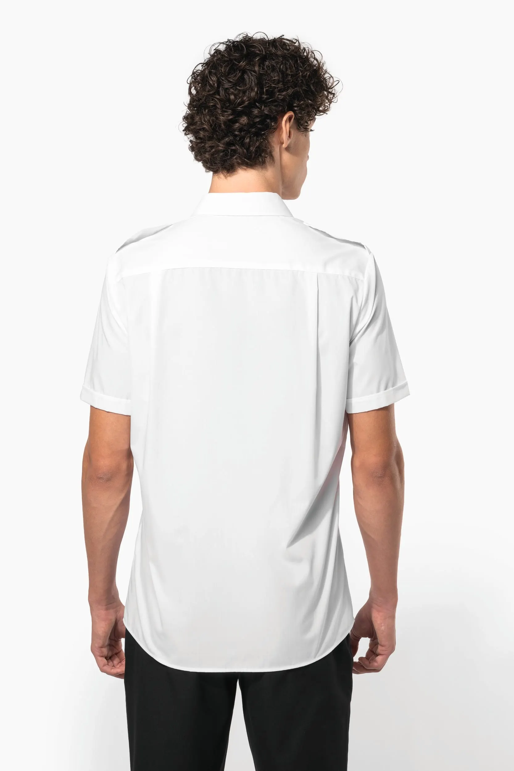 Camisa piloto manga corta hombre