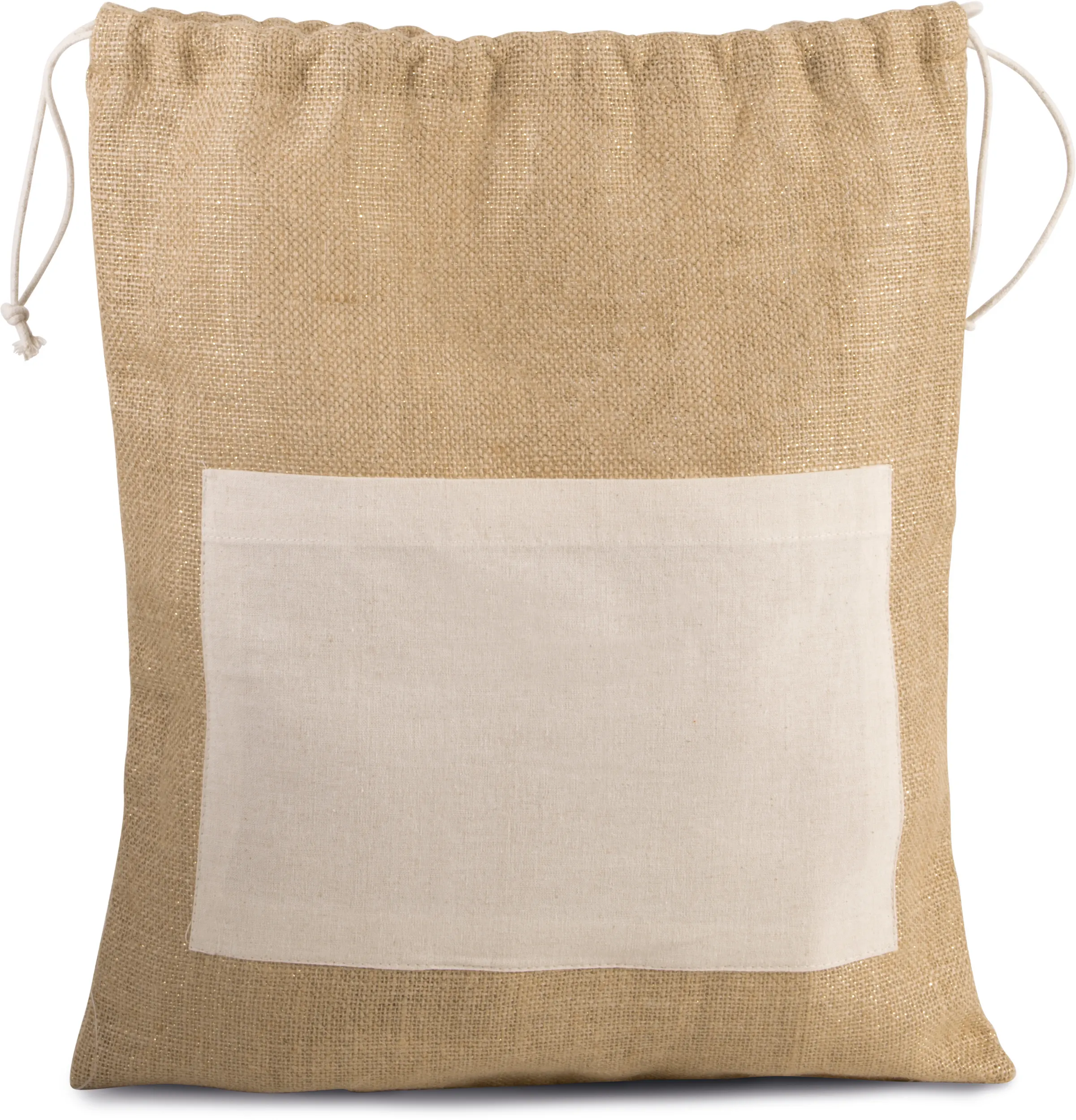 Bolsa de yute con cordones
