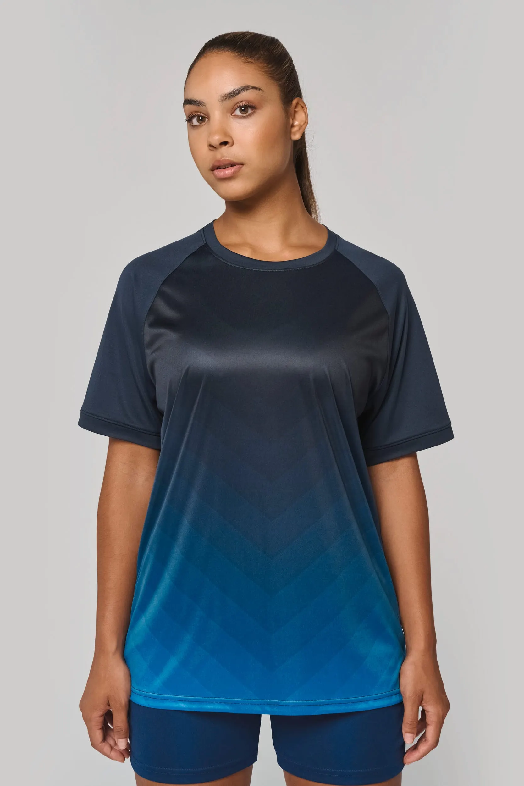 Camiseta multideporte de poliéster realzado unisex