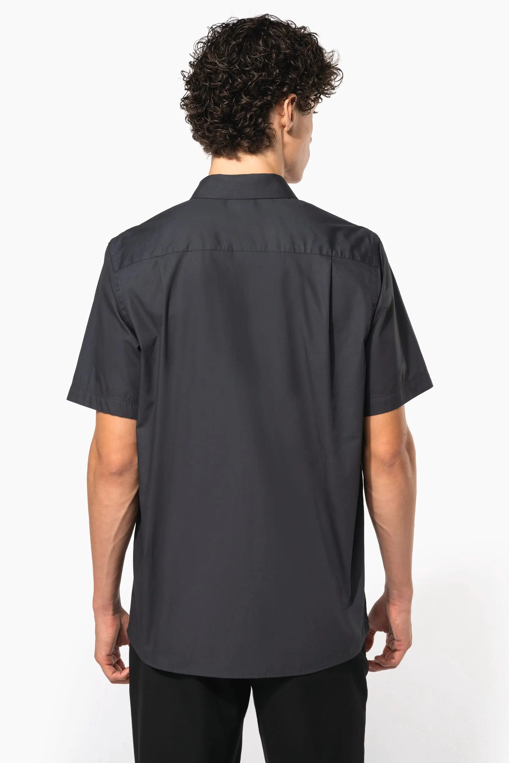 Camisa popelina manga corta hombre