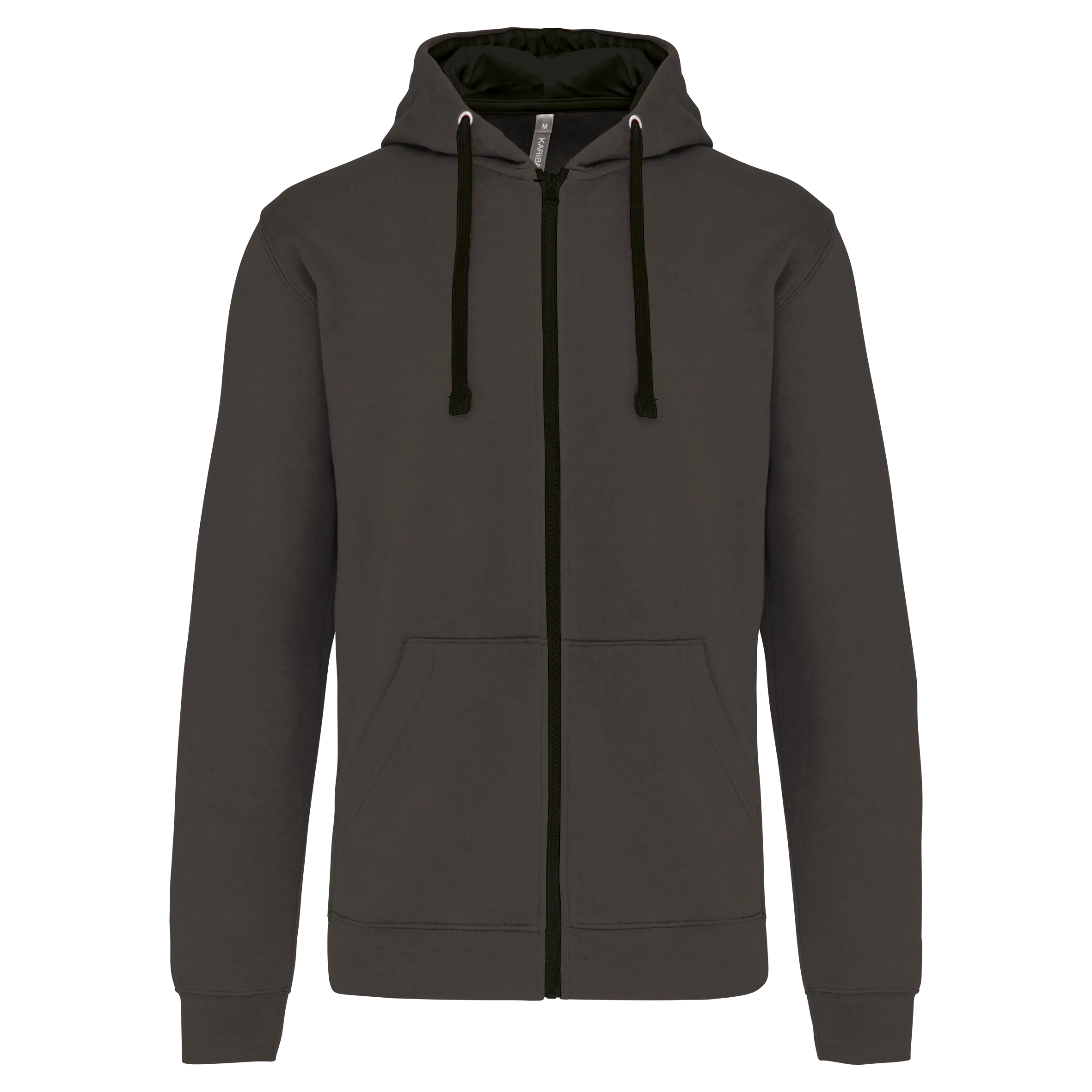 Sudadera capucha y cremallera contrastada