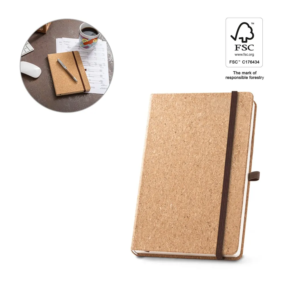 HAWKINS A5. Libreta de corcho A5 con páginas lisas